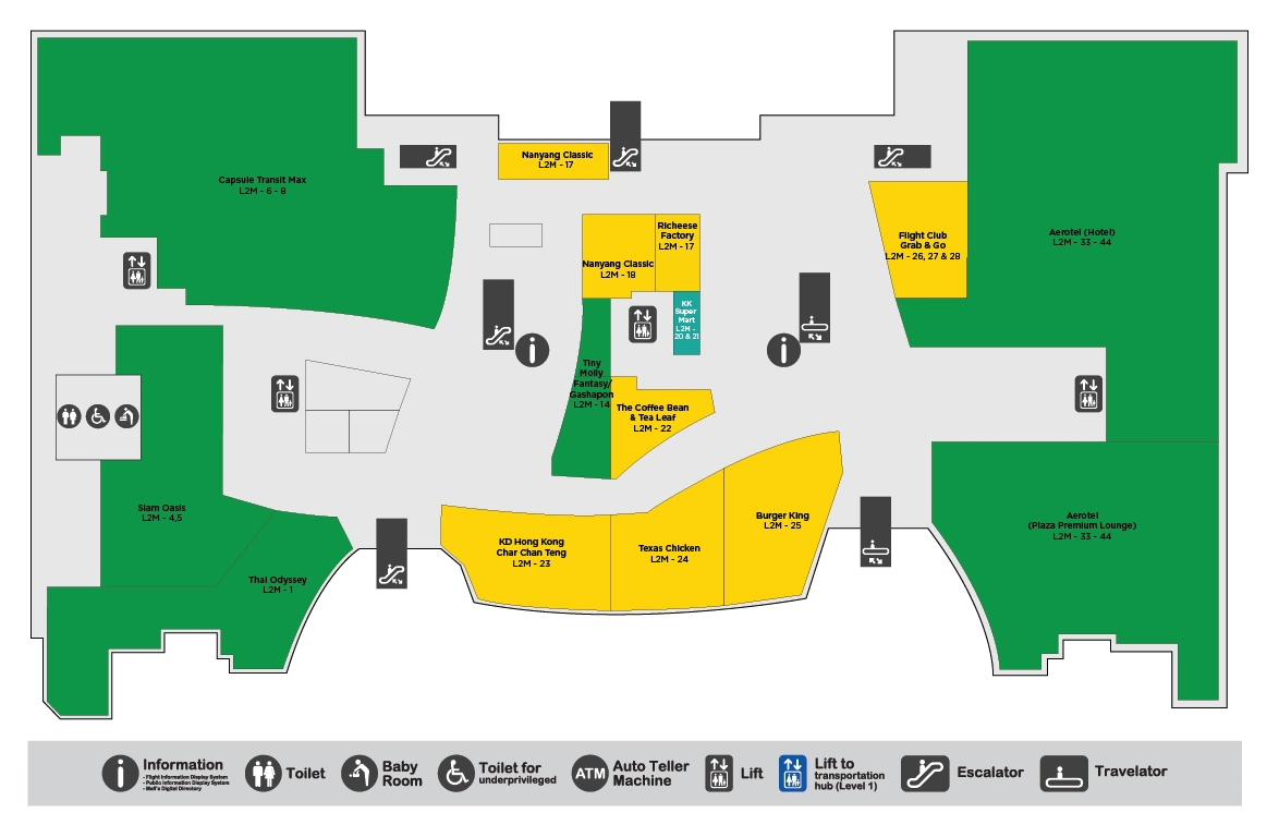 Kuala Lumpur International Airport Terminal 2 Level 2 Mezzanine Map 2025
