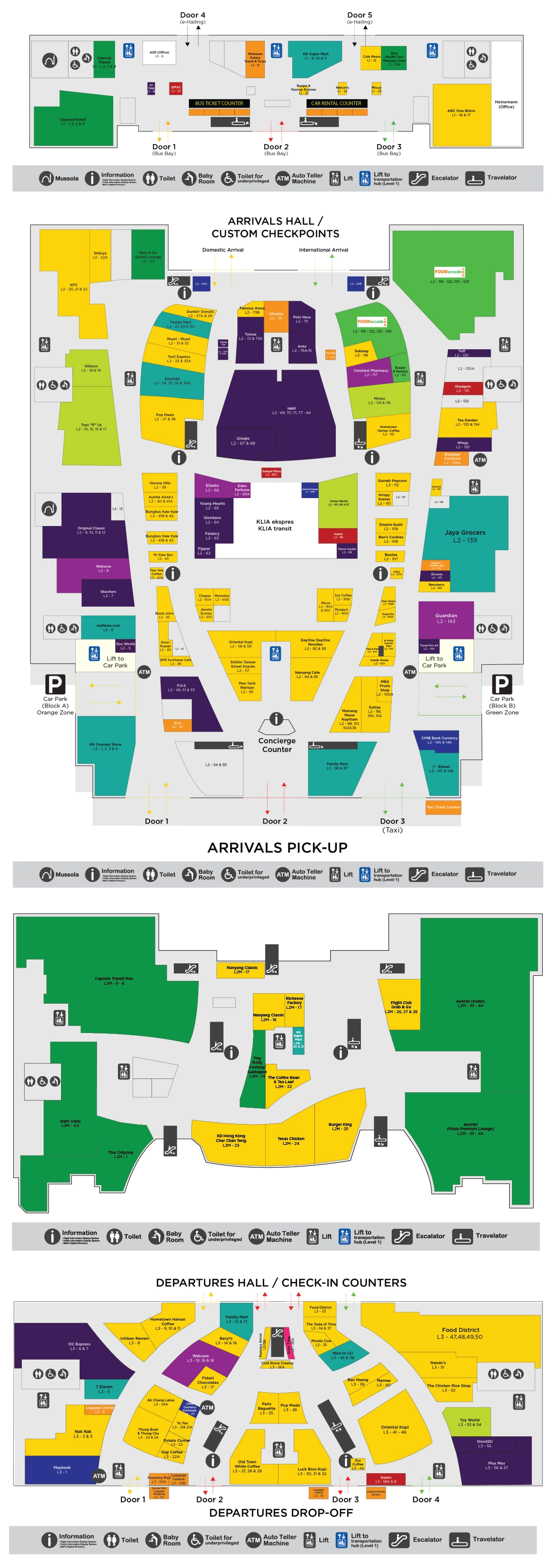 Kuala Lumpur International Airport Terminal 2 Map 2025