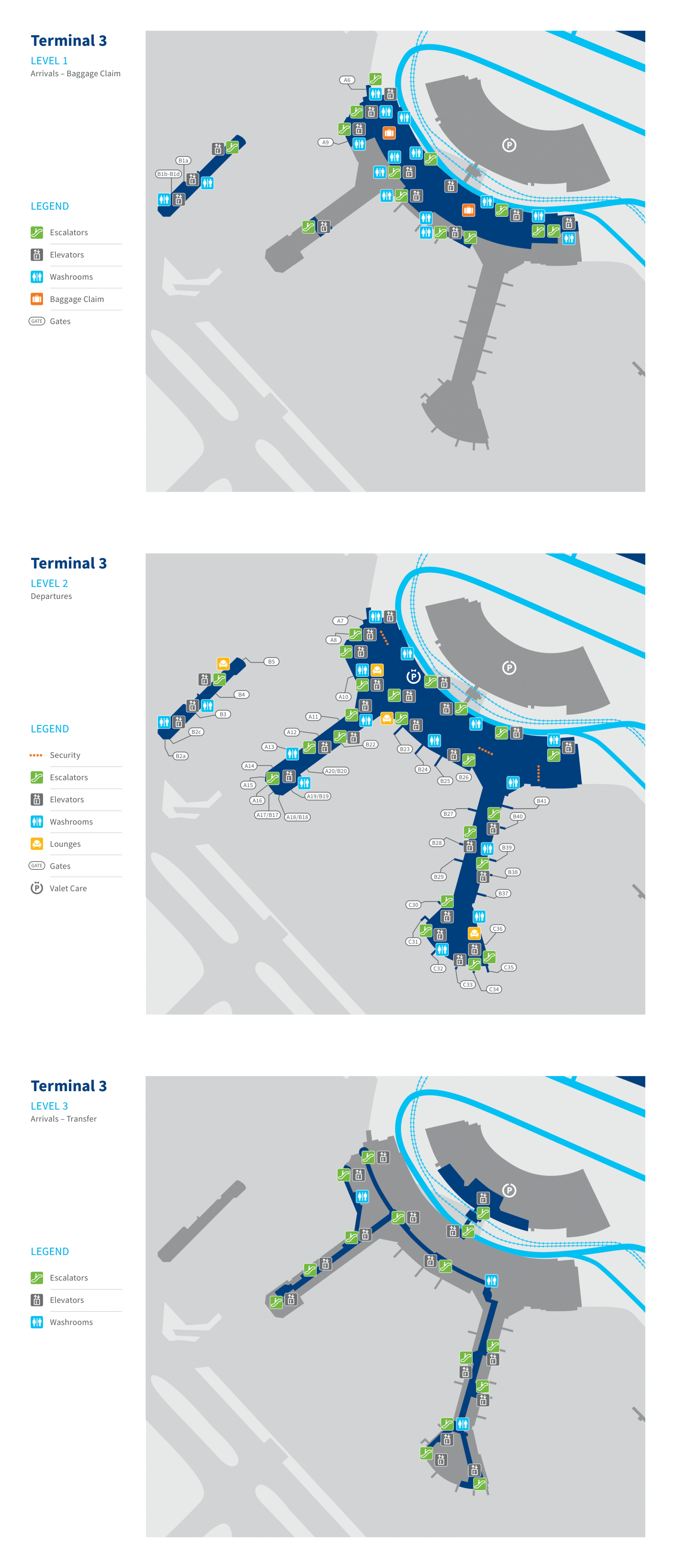 Lester B. Pearson International Airport Terminal 3 Map 2025