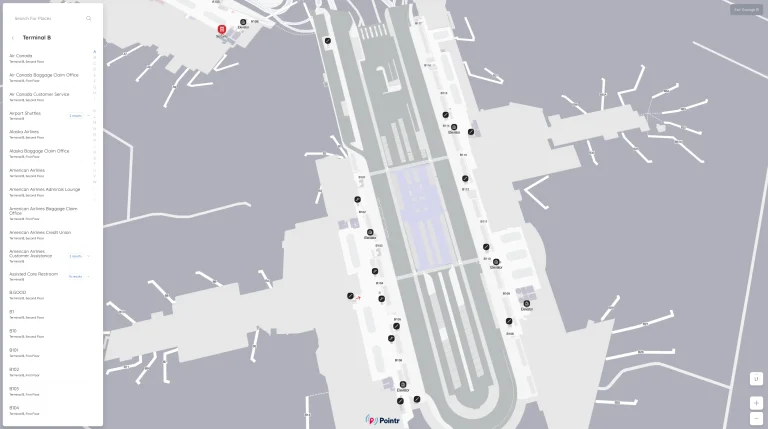 Logan International Airport Terminal B Level 1 Map 2025