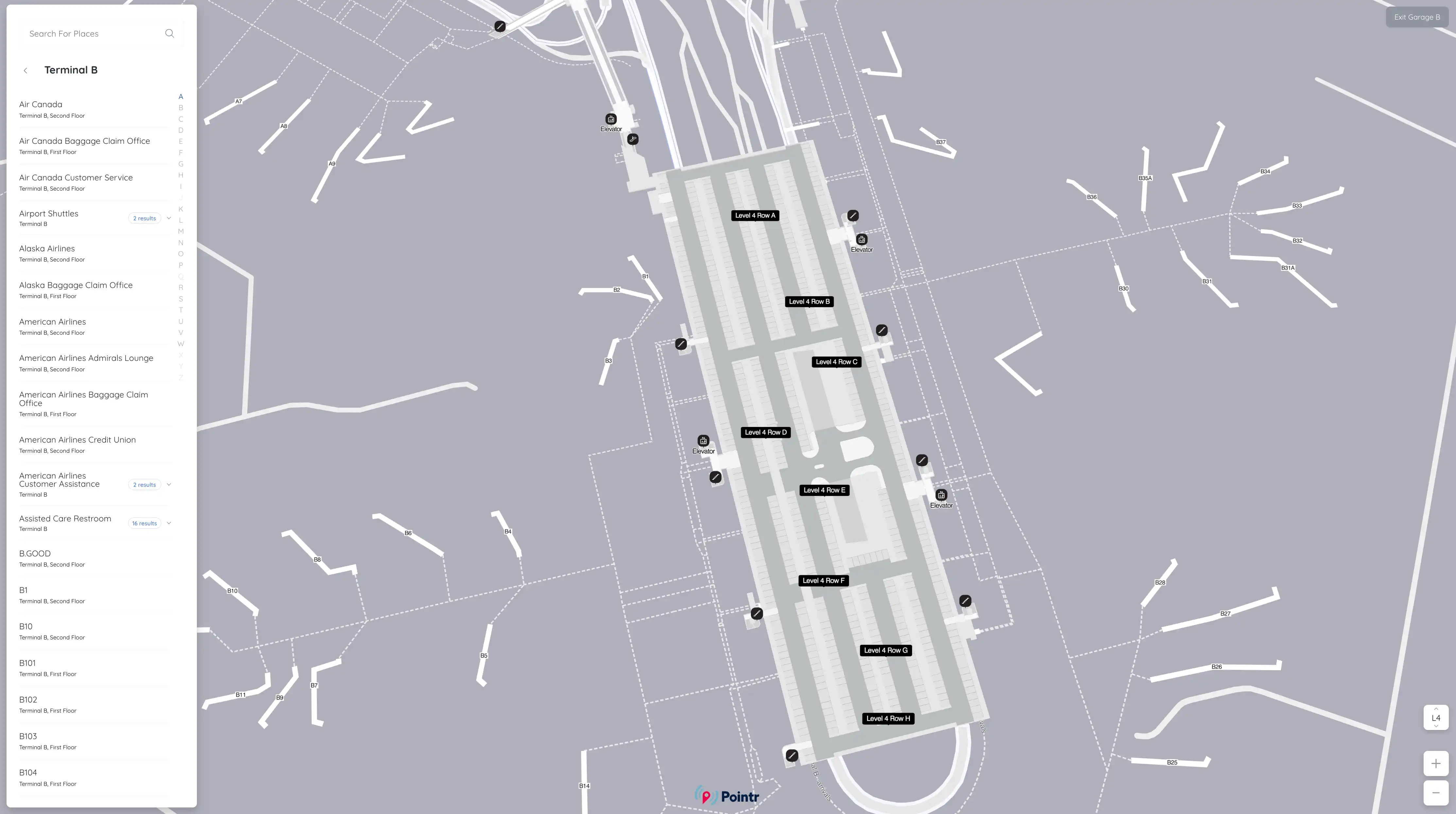 Logan International Airport Terminal B Level 4 Map 2025