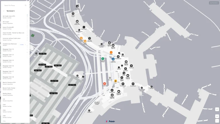 Logan International Airport Terminal C Level 1 Map 2025