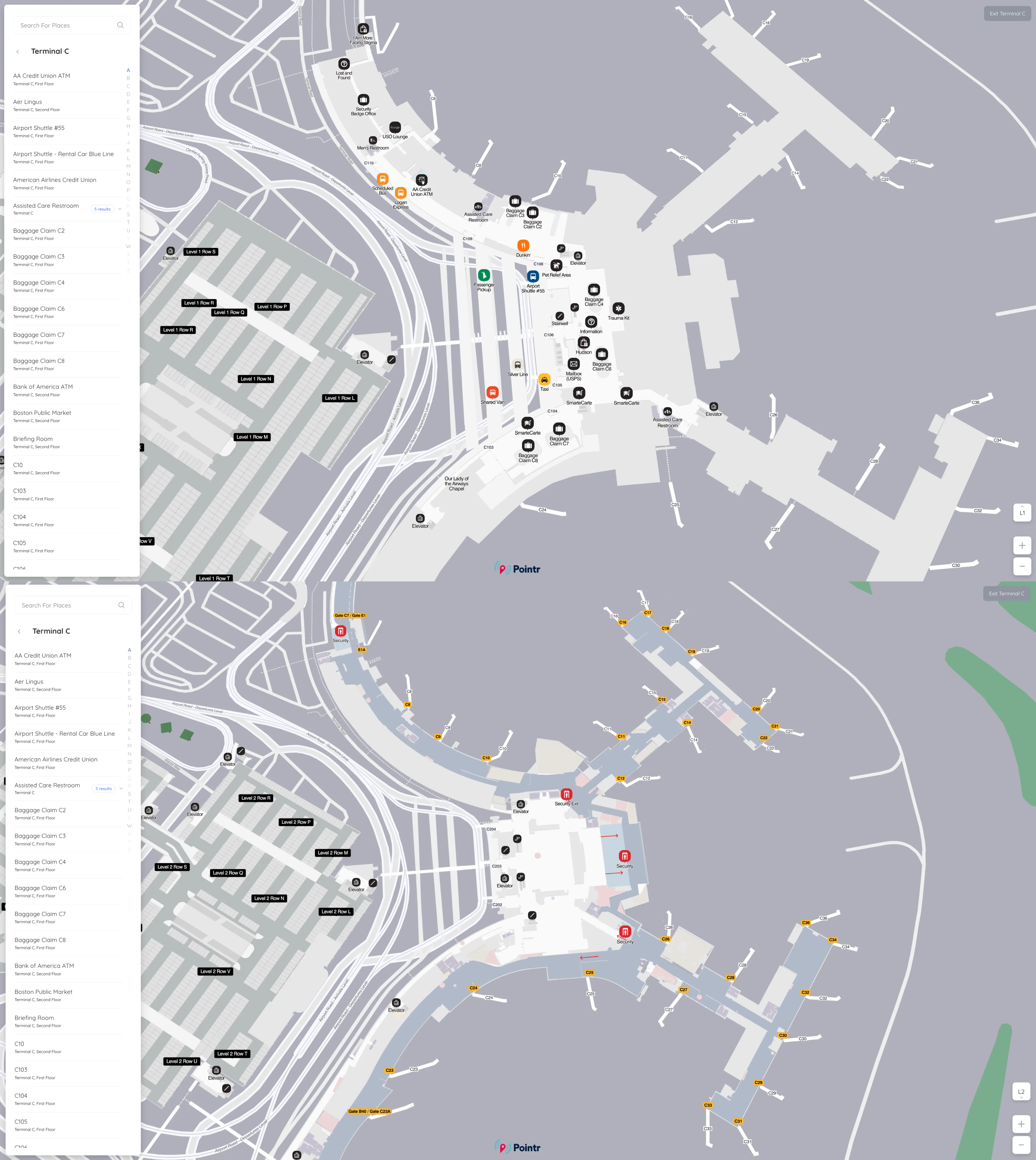 Logan International Airport Terminal C Map 2025