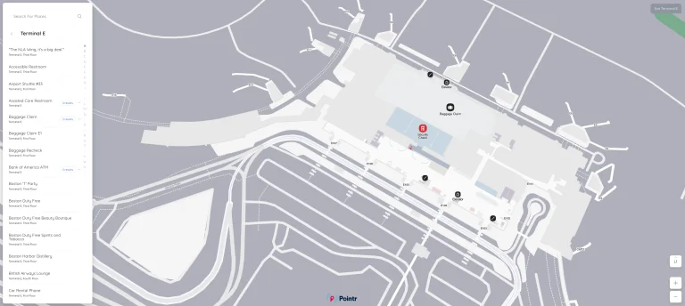 Logan International Airport Terminal E Level 1 Map 2025