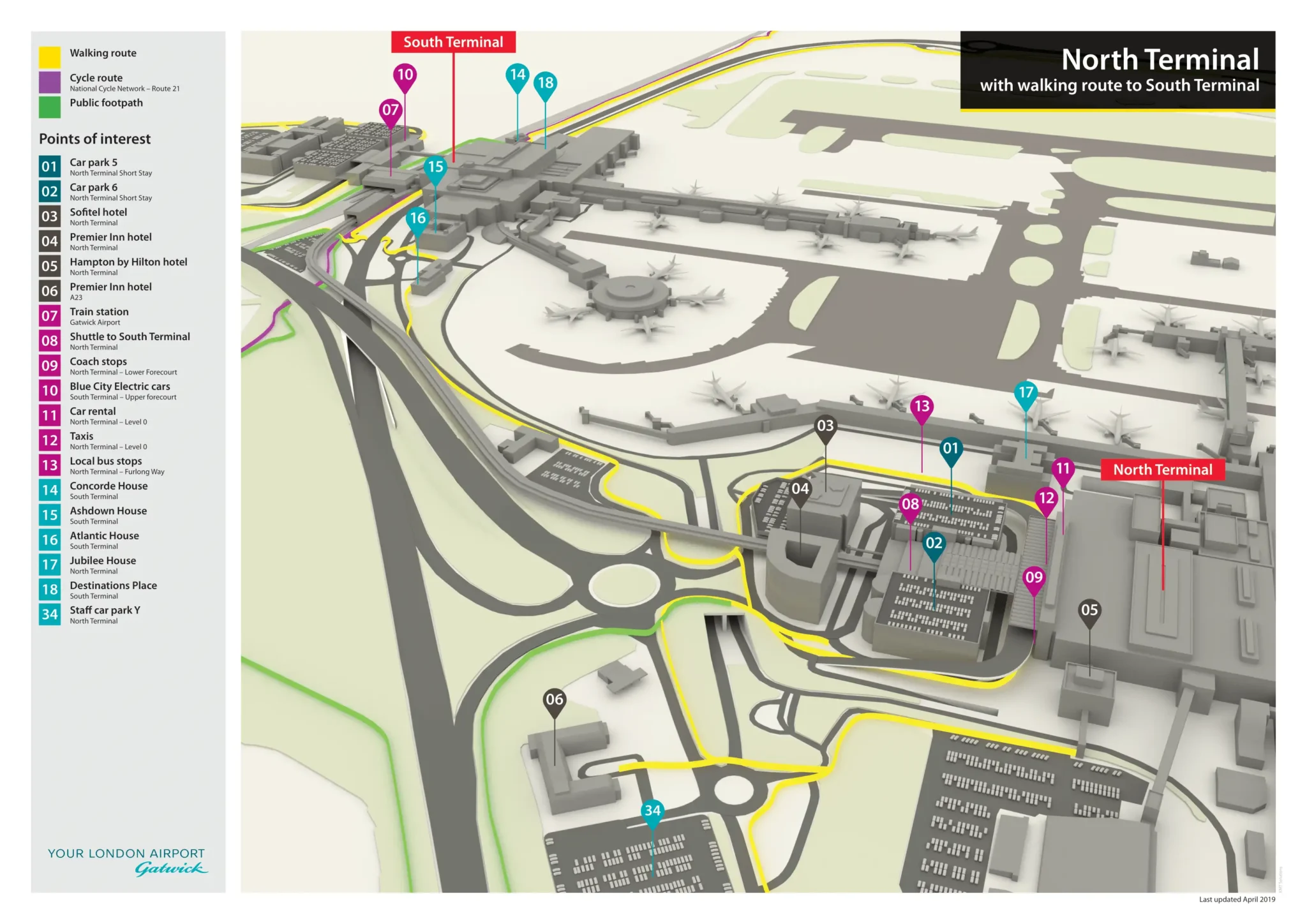 London Gatwick Airport North Terminal Map Most Up To Date All Maps
