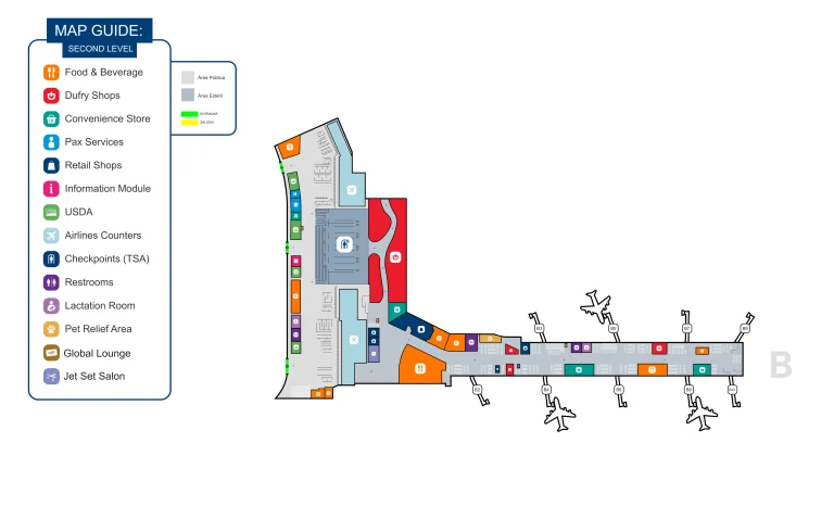 Luis Munoz Marin International Airport Terminal B Map 2025