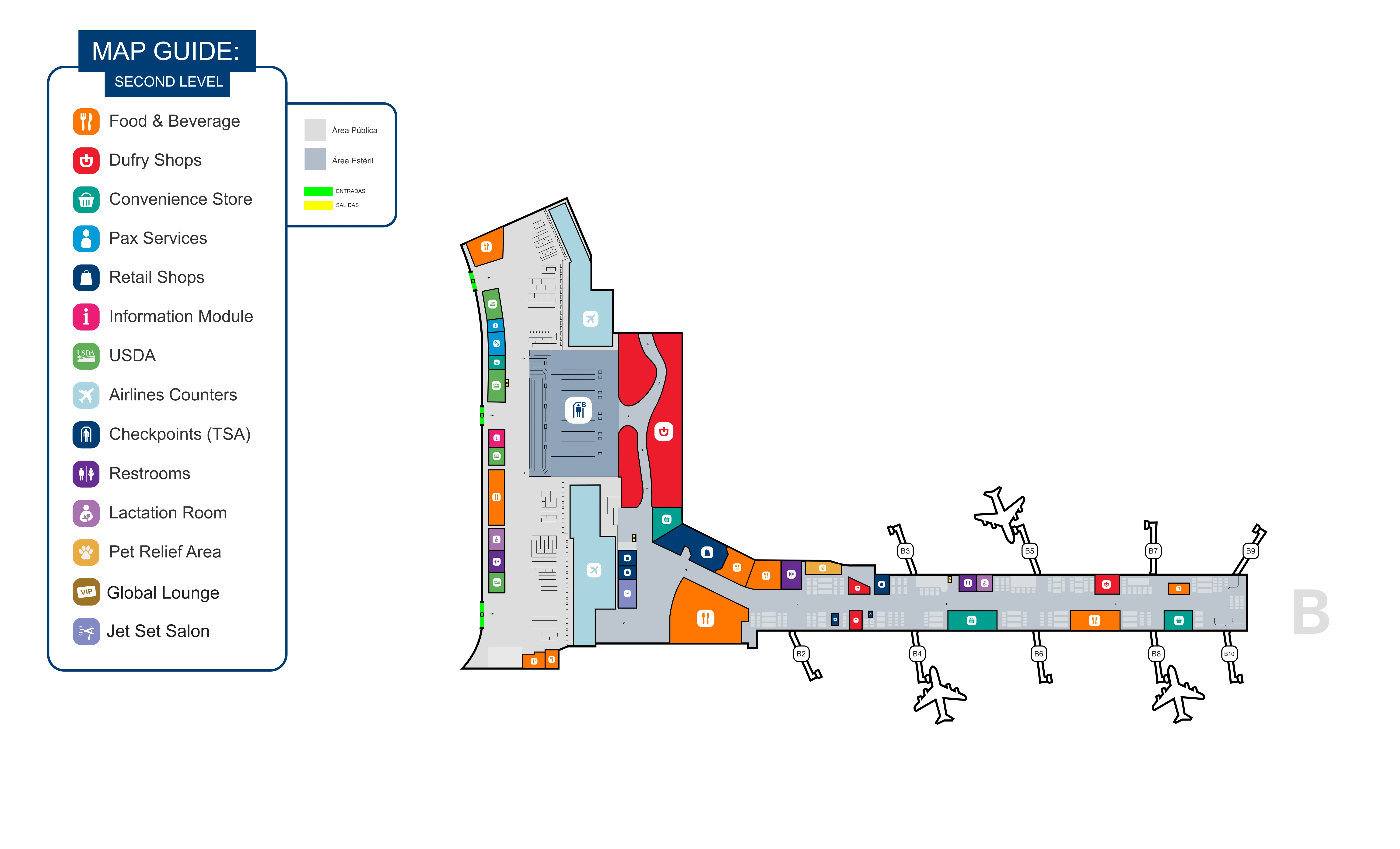 Luis Munoz Marin International Airport Terminal B Map 2025