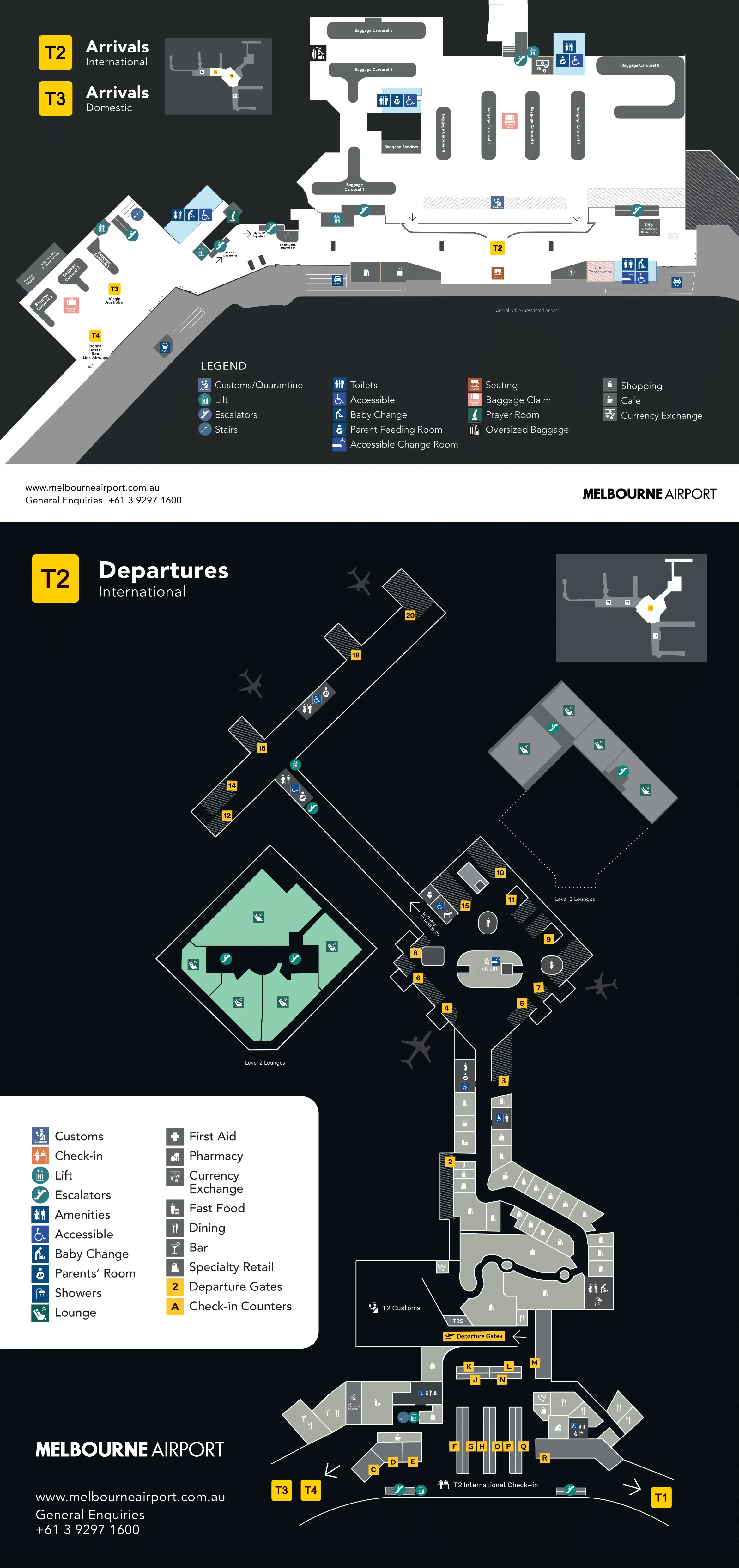 Melbourne Airport Terminal 2 Map 2025