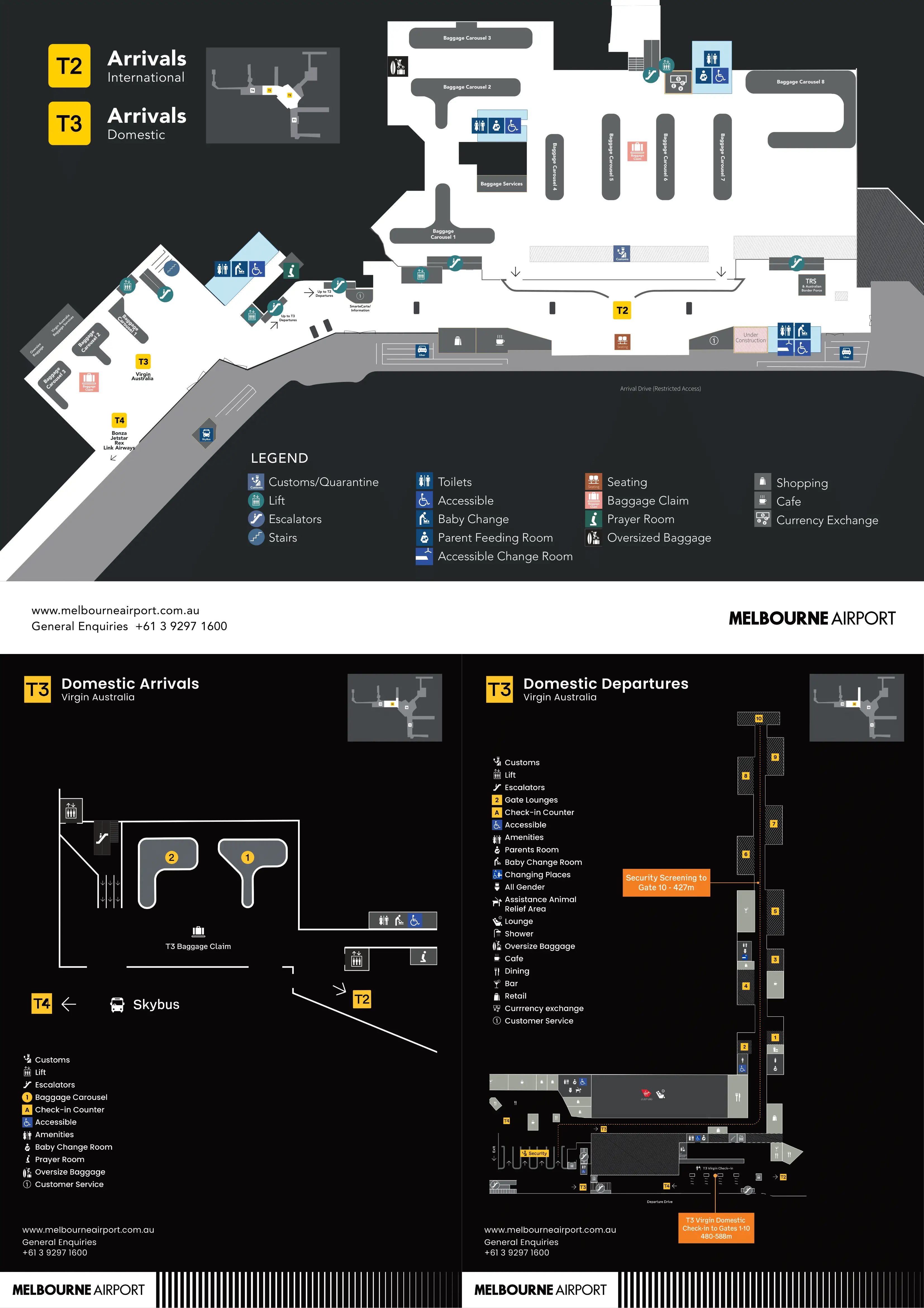 Melbourne Airport Terminal 3 Map 2025