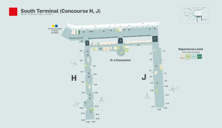Miami International Airport South Terminal Map 2025