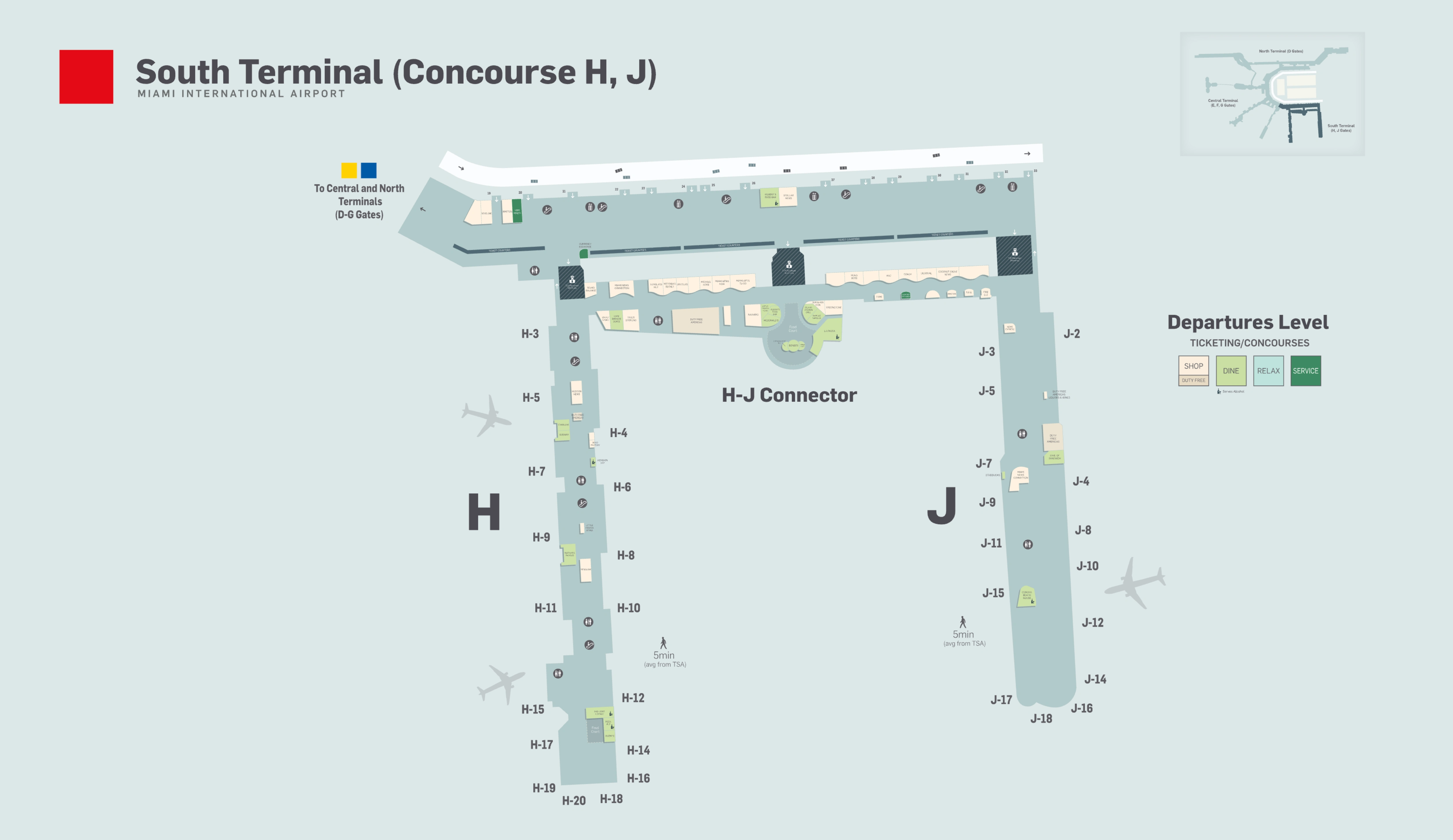 Miami International Airport South Terminal Map 2025