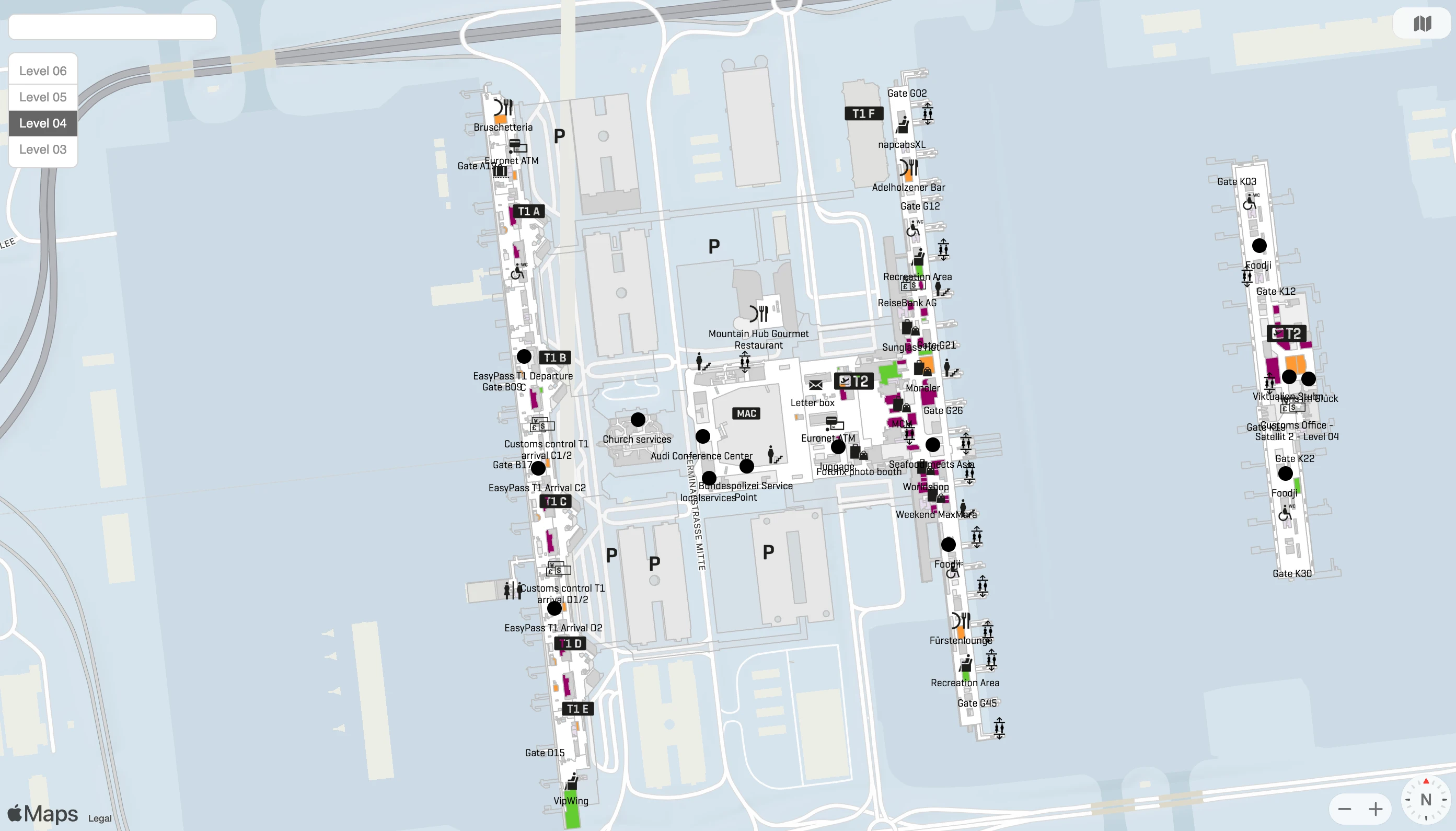 Munich Airport Terminal 1 Level 4 Map 2025