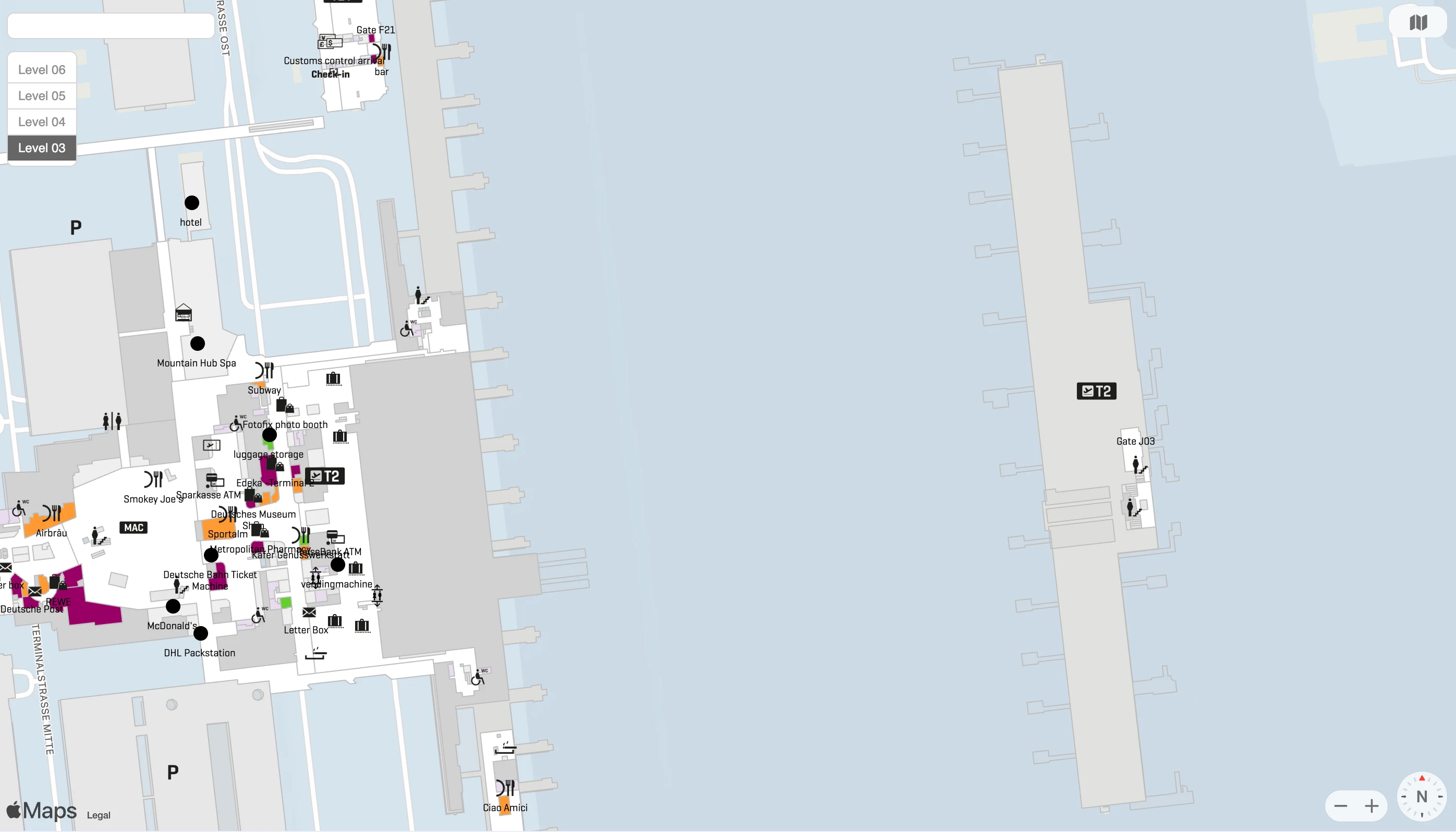 Munich Airport Terminal 2 Level 3 Map 2025