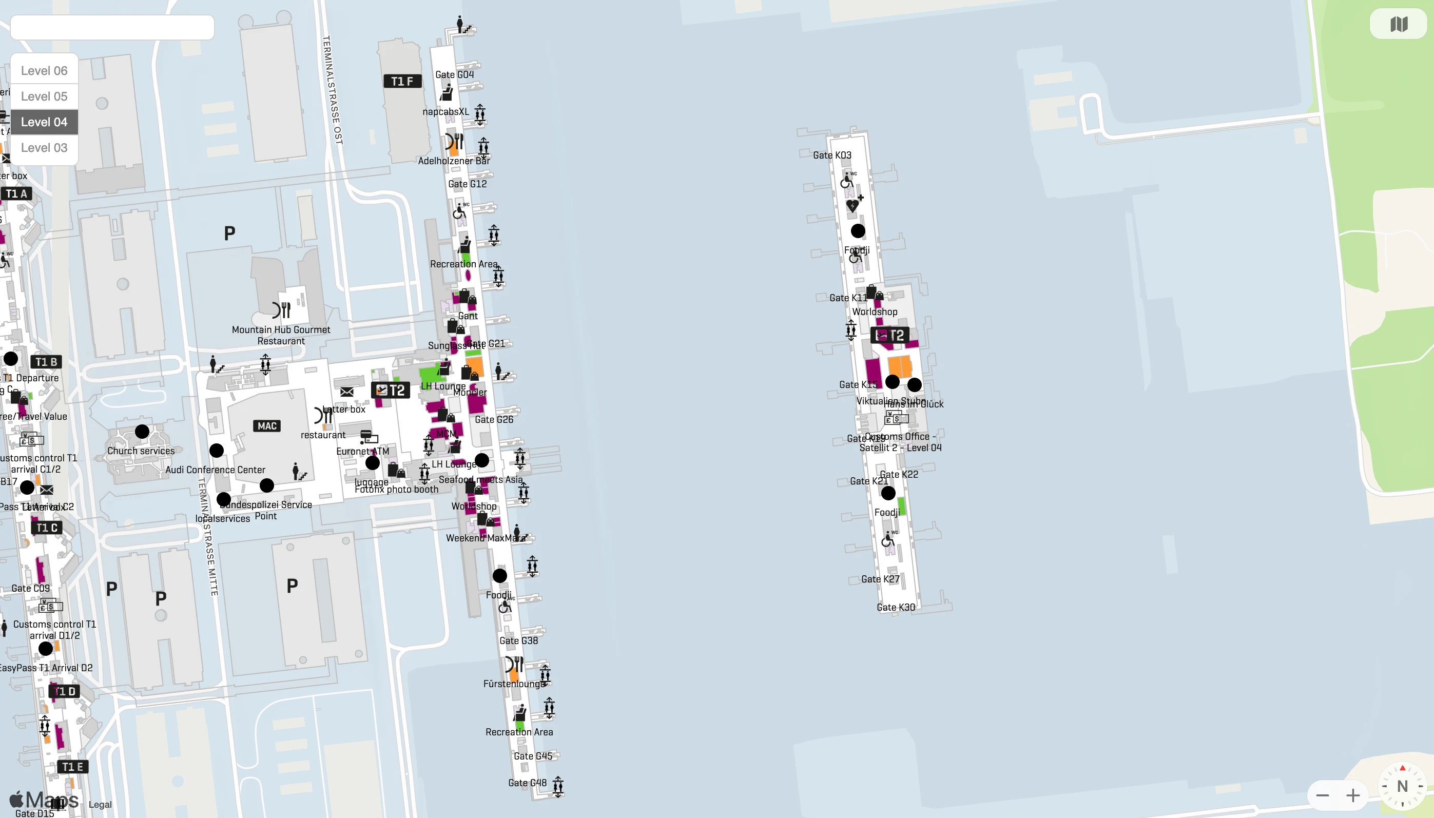 Munich Airport Terminal 2 Level 4 Map 2025