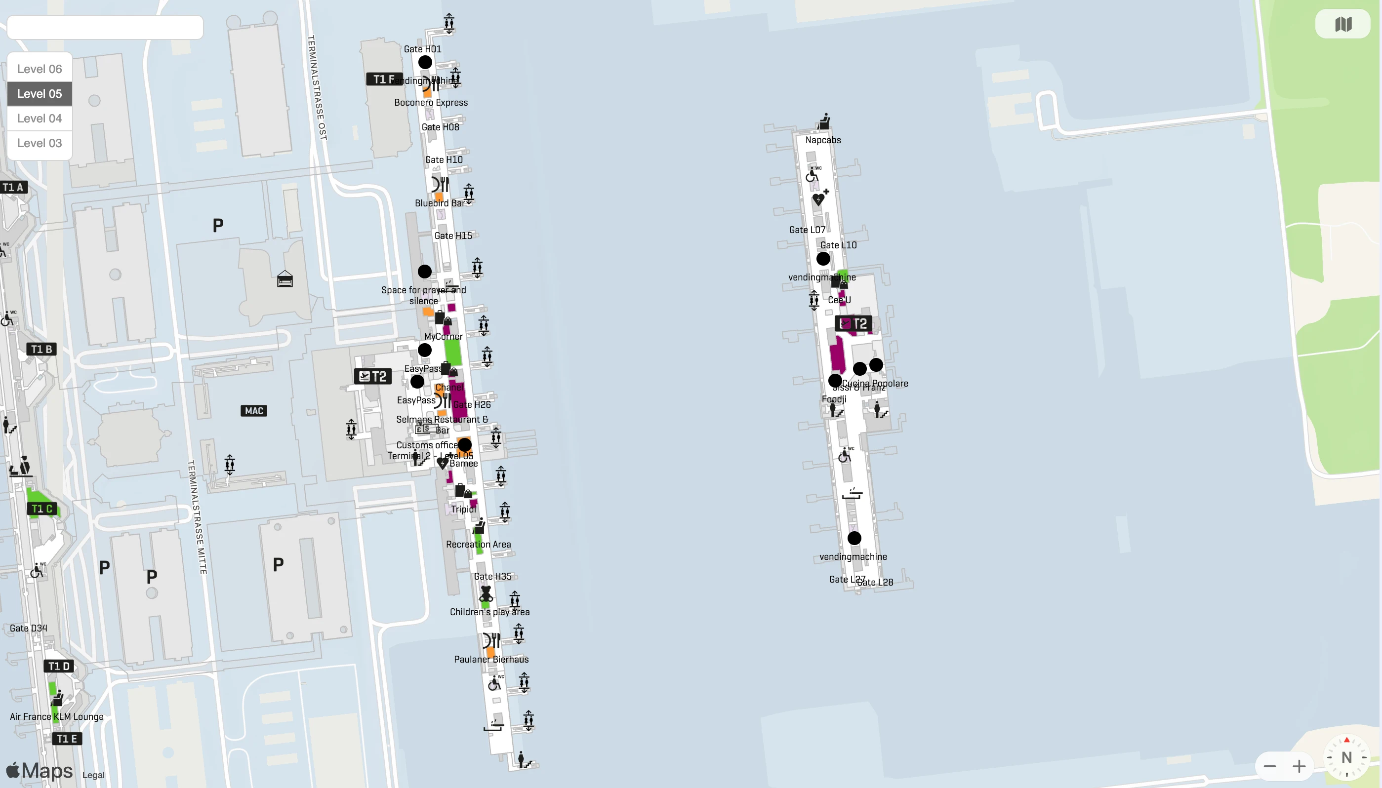Munich Airport Terminal 2 Level 5 Map 2025