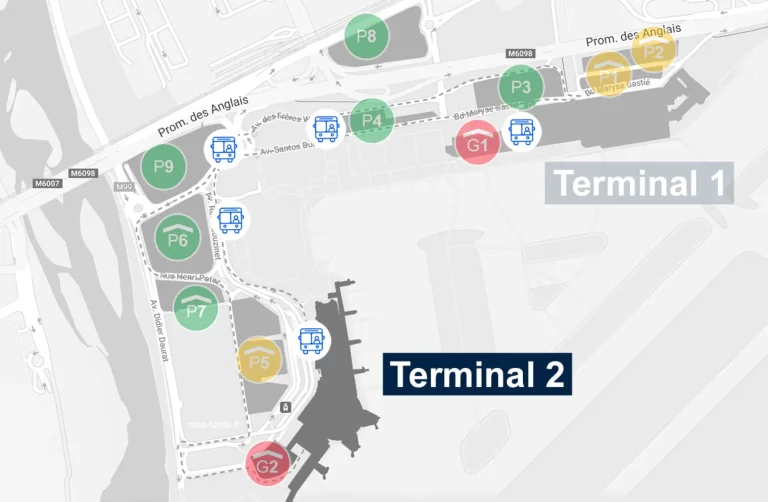 Nice-Côte d'Azur Airport Terminal 2 Map 2025
