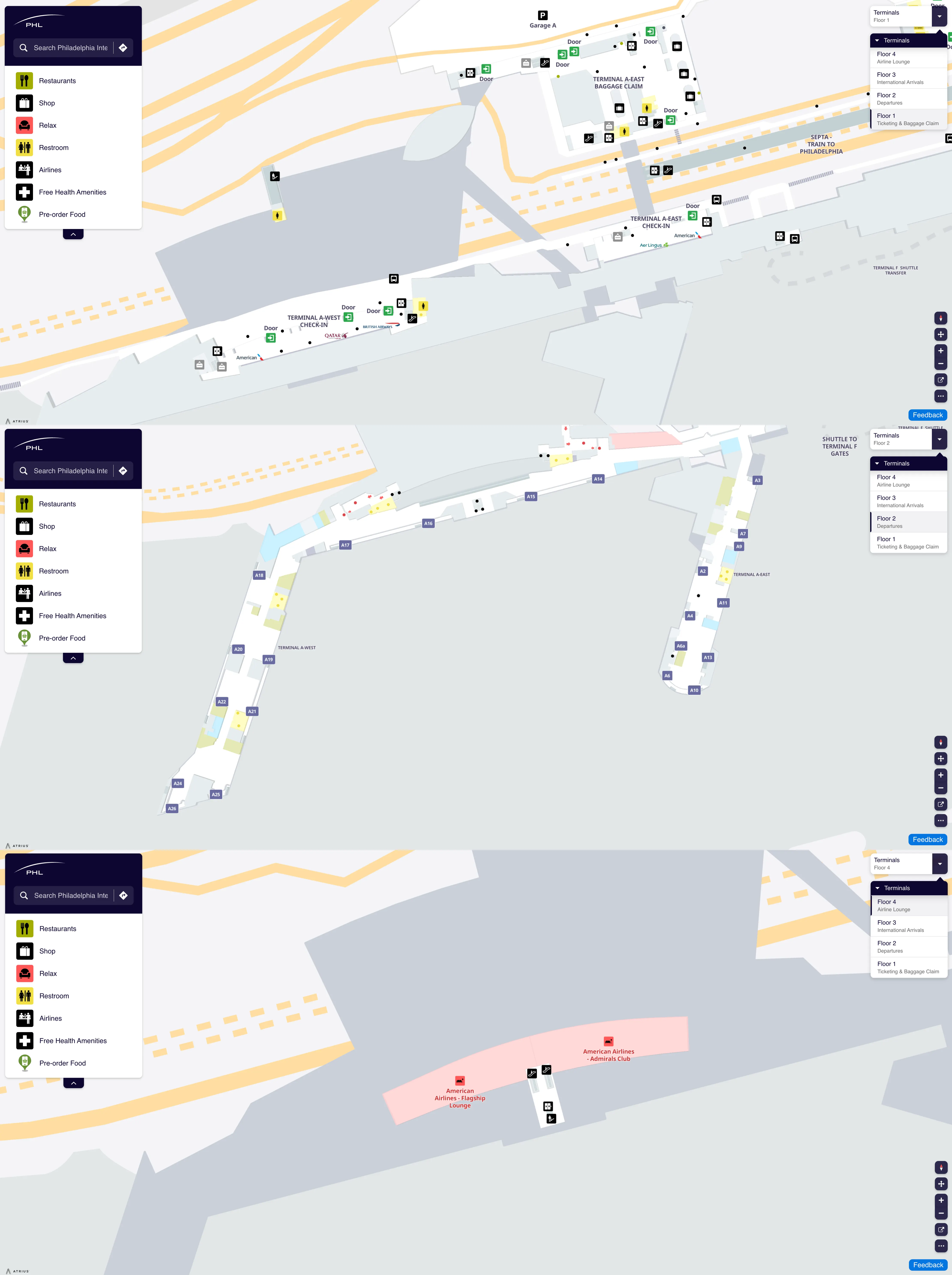 Philadelphia International Airport Terminal A Map 2025