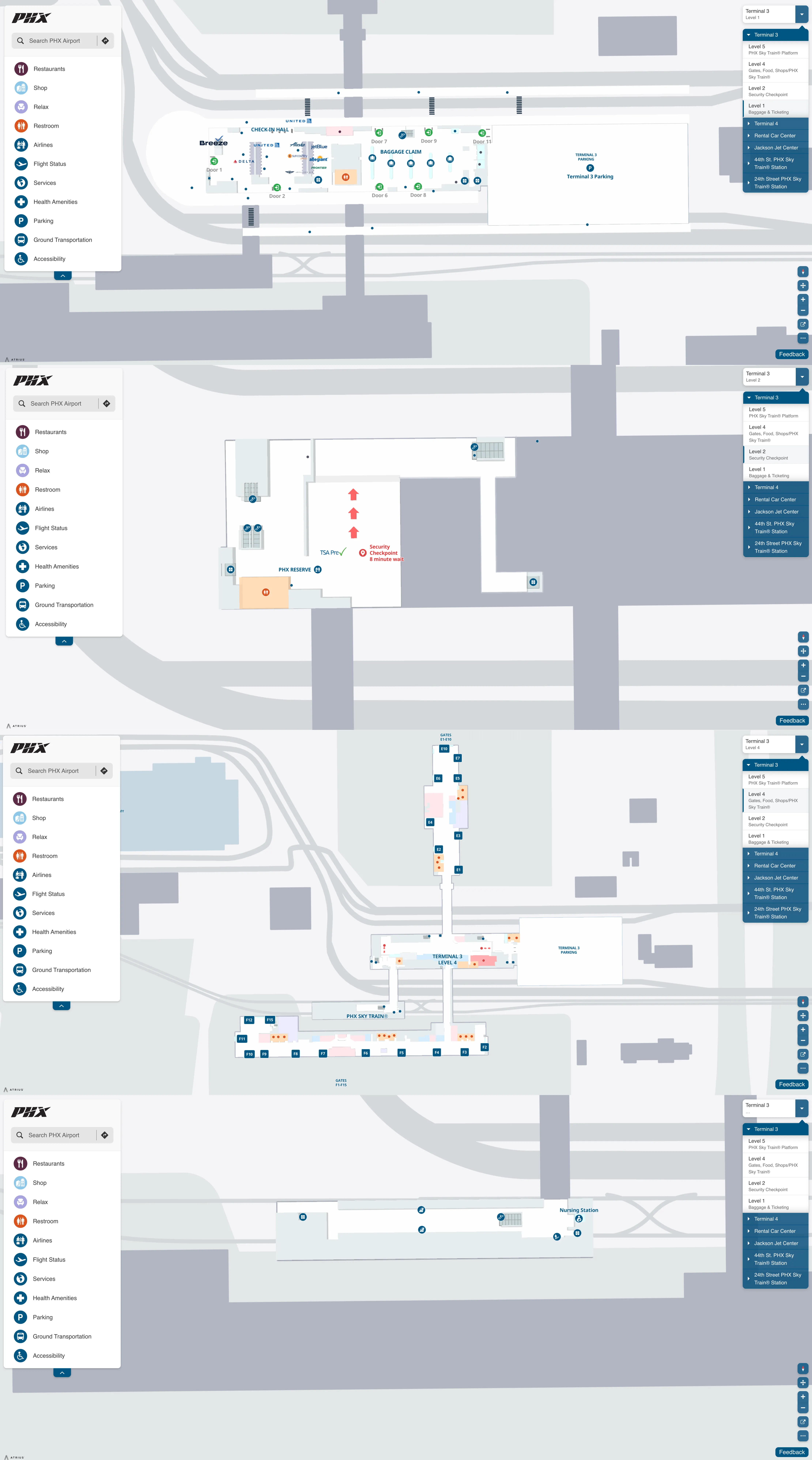 Phoenix Sky Harbor International Airport Terminal 3 Map 2025