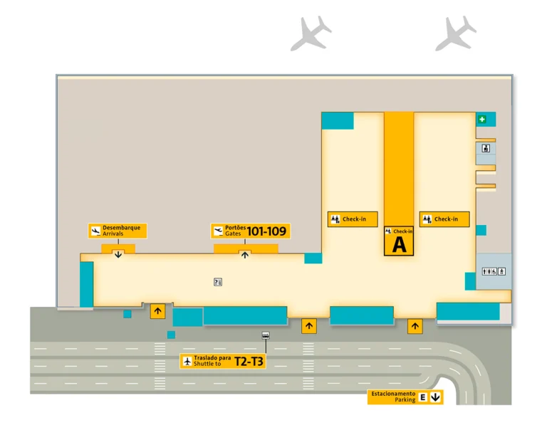 São Paulo Guarulhos International Airport Terminal 1 Map 2026