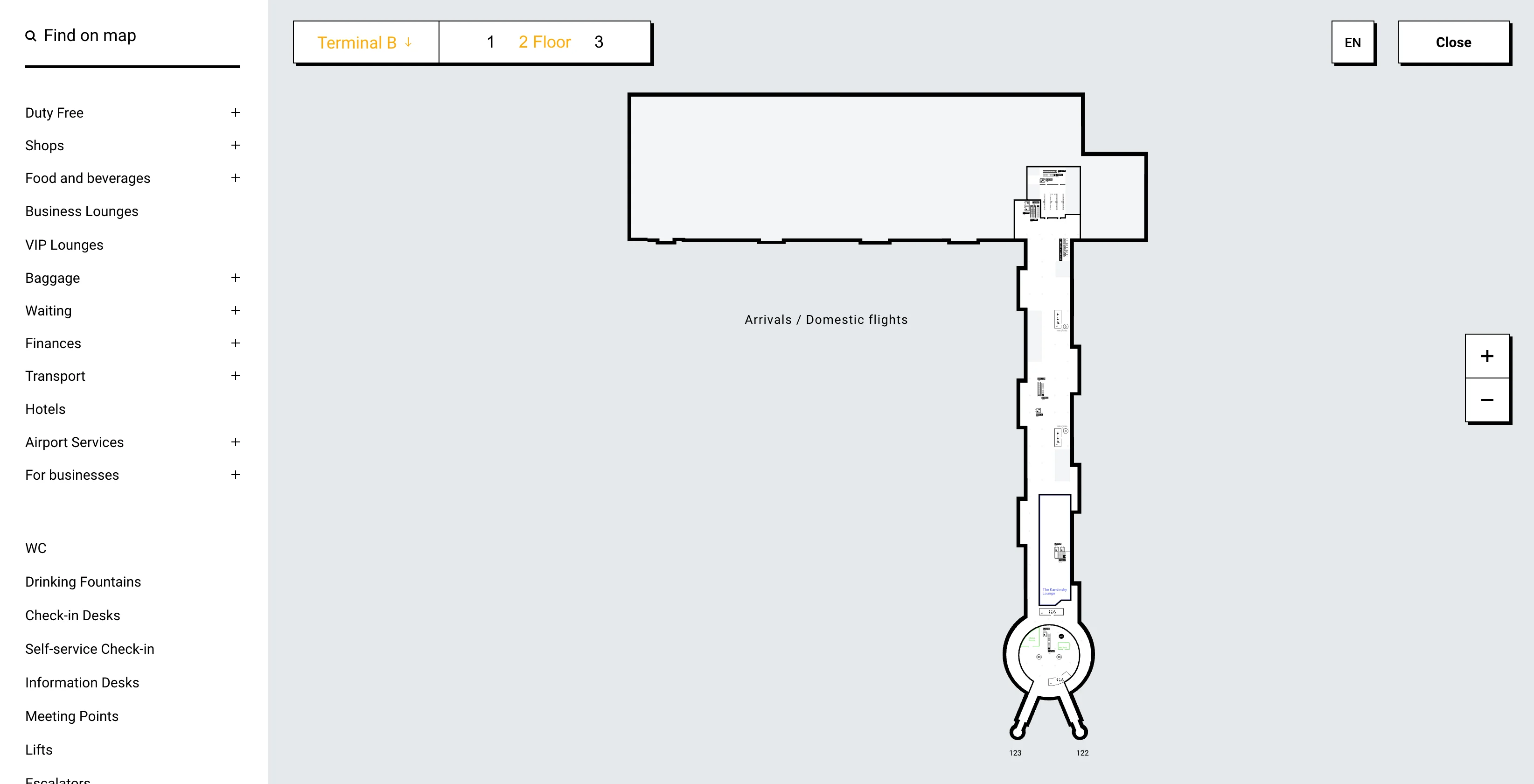 Sheremetyevo International Airport Terminal B Level 2 Map 2026