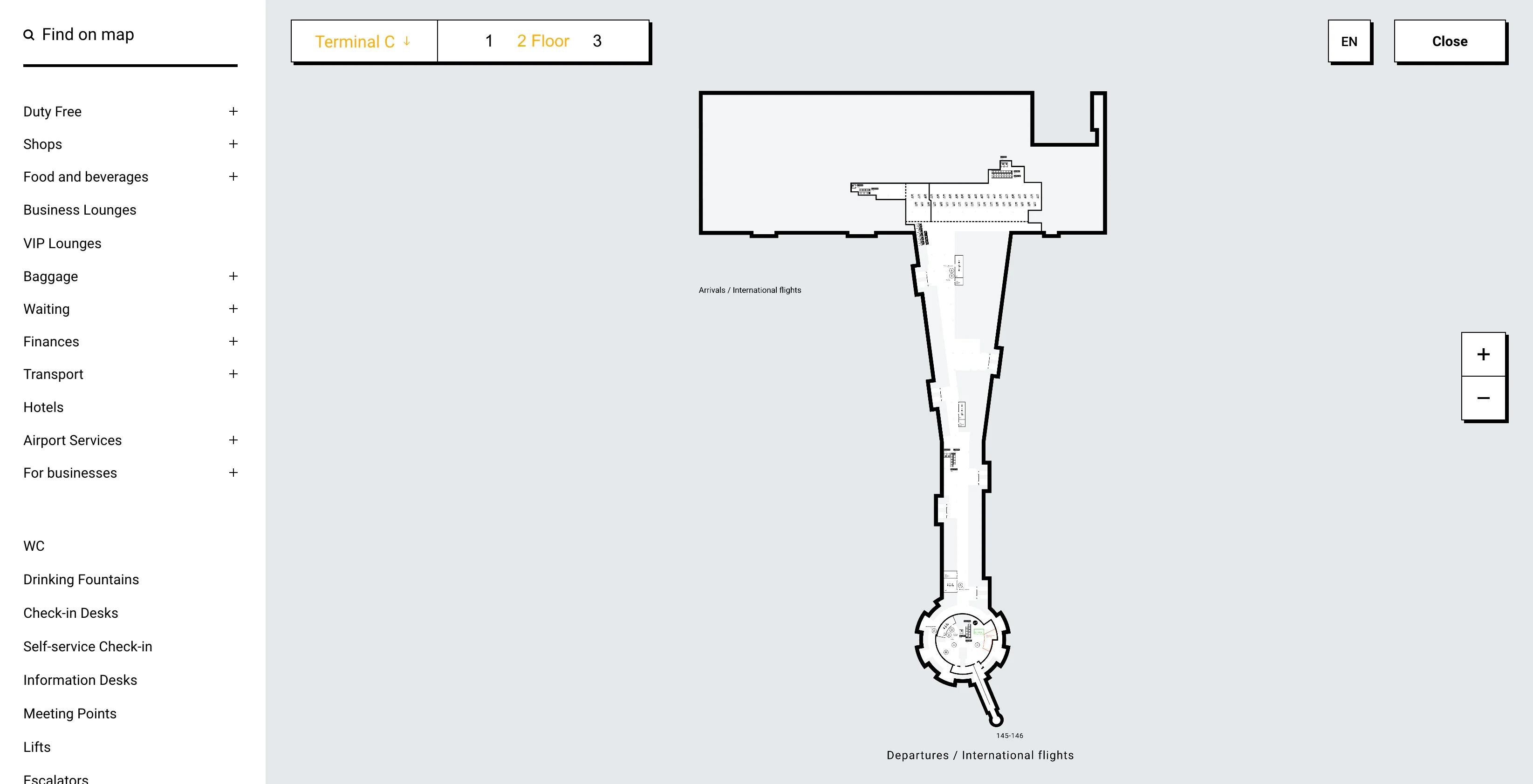 Sheremetyevo International Airport Terminal C Level 2 Map 2026