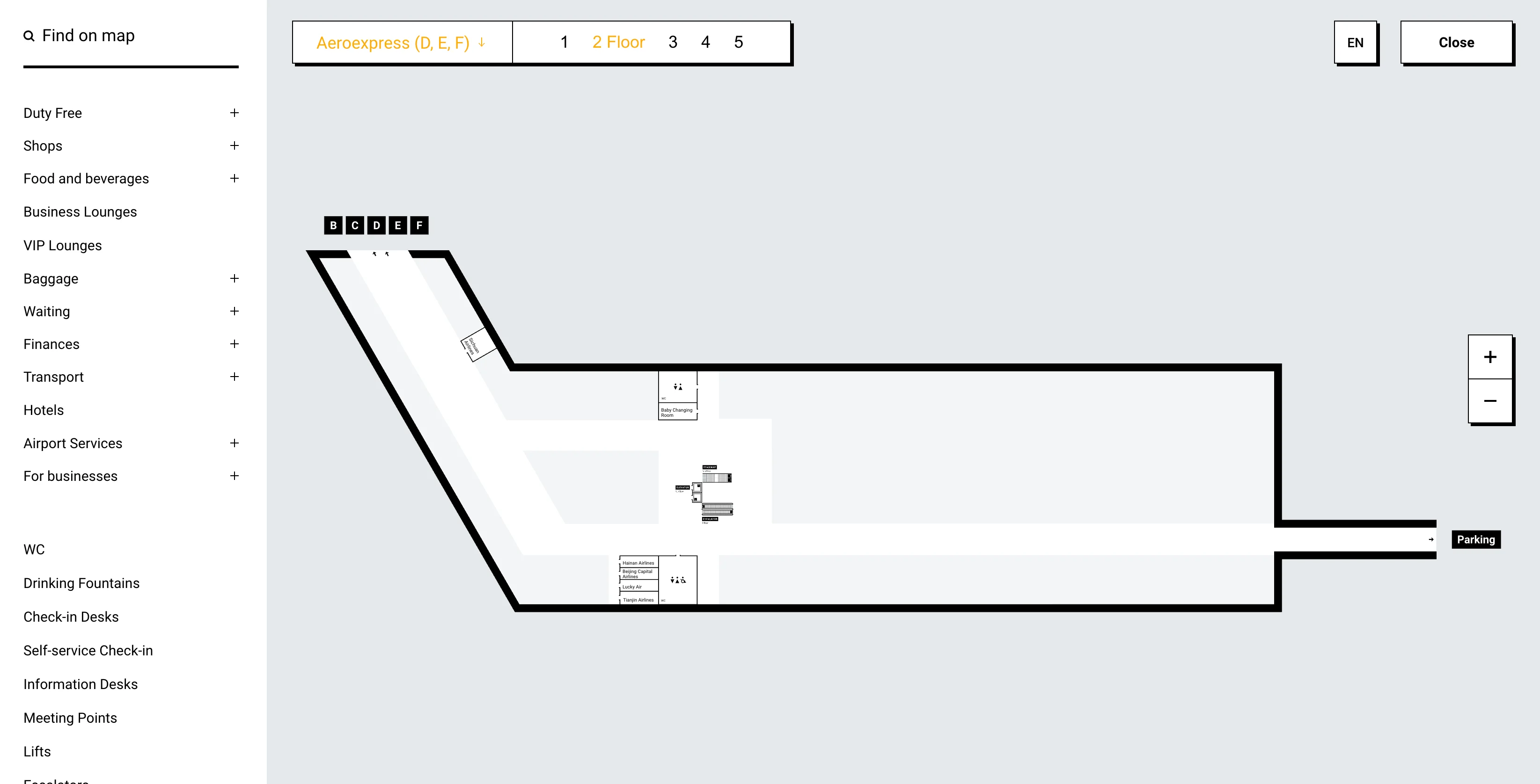 Sheremetyevo International Airport Terminal E Level 2 Map 2026
