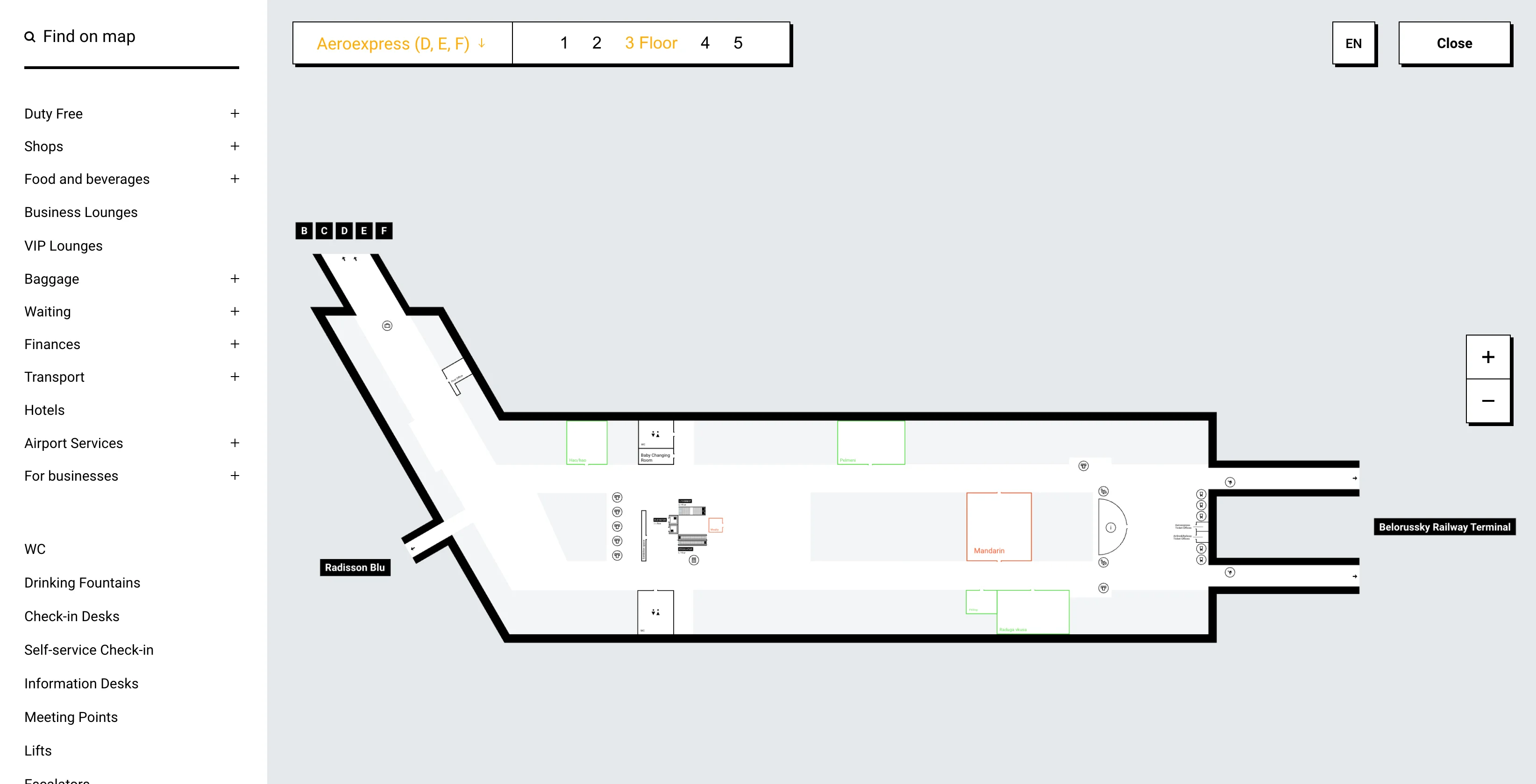 Sheremetyevo International Airport Terminal E Level 3 Map 2026