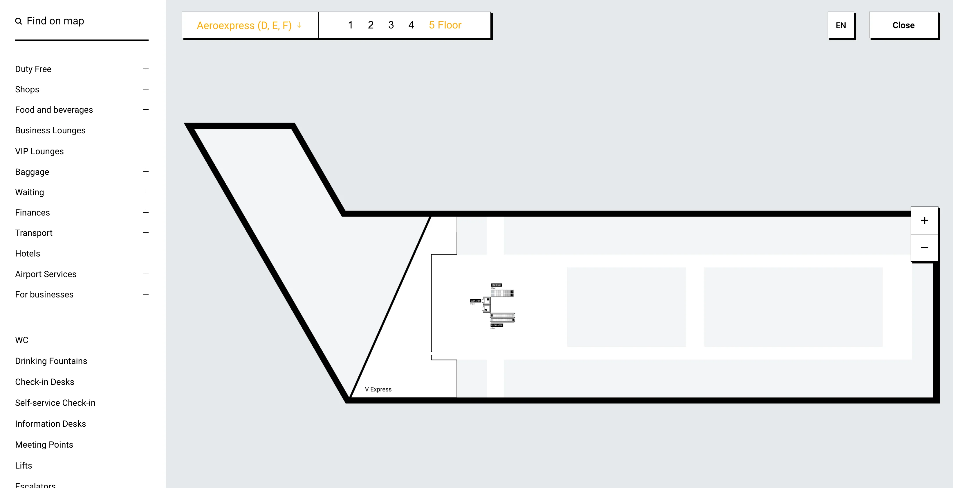 Sheremetyevo International Airport Terminal F Level 5 Map 2026
