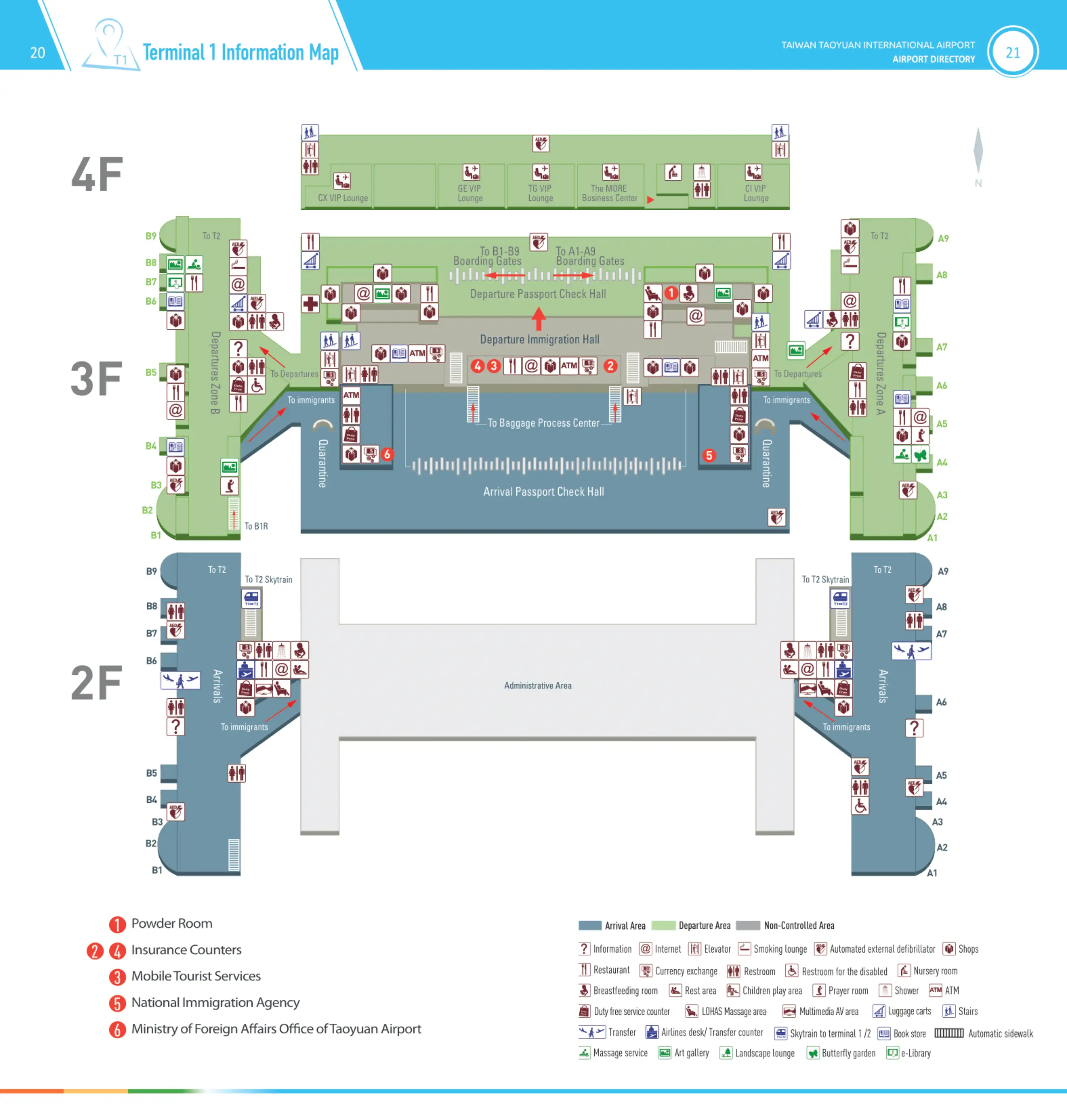 Taiwan Taoyuan International Airport Terminal 1 Level 2 3 4 Map 2026