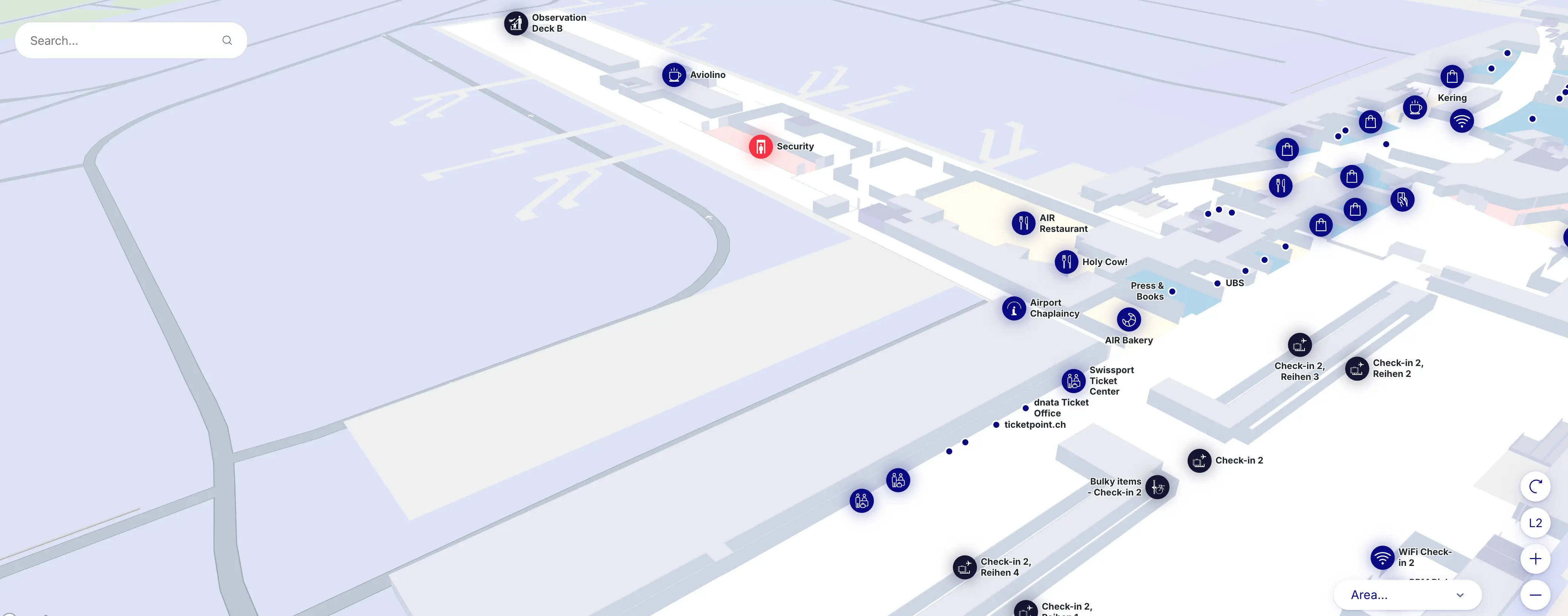 Zurich Airport Terminal D Level 2 Map 2025