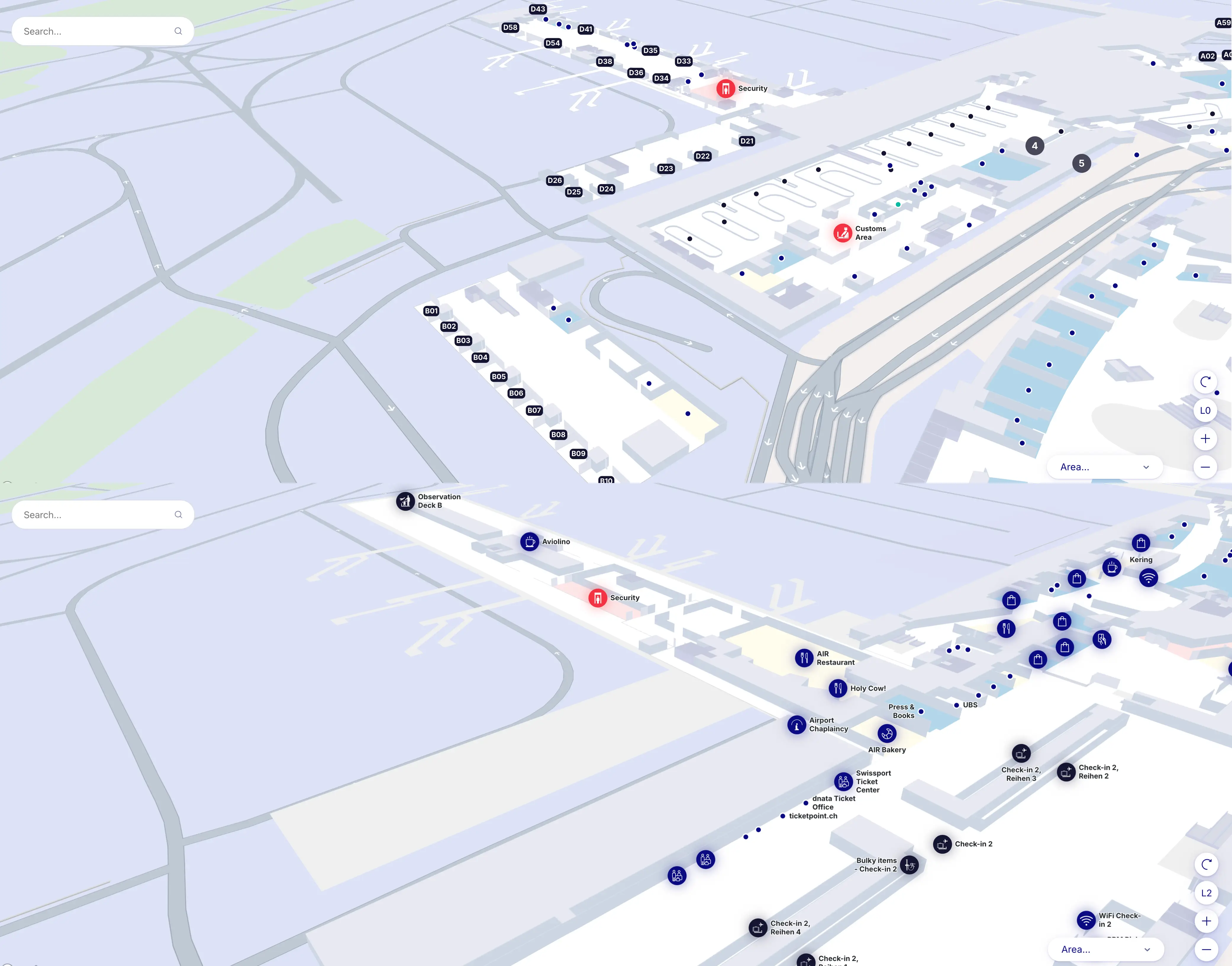 Zurich Airport Terminal D Map 2025