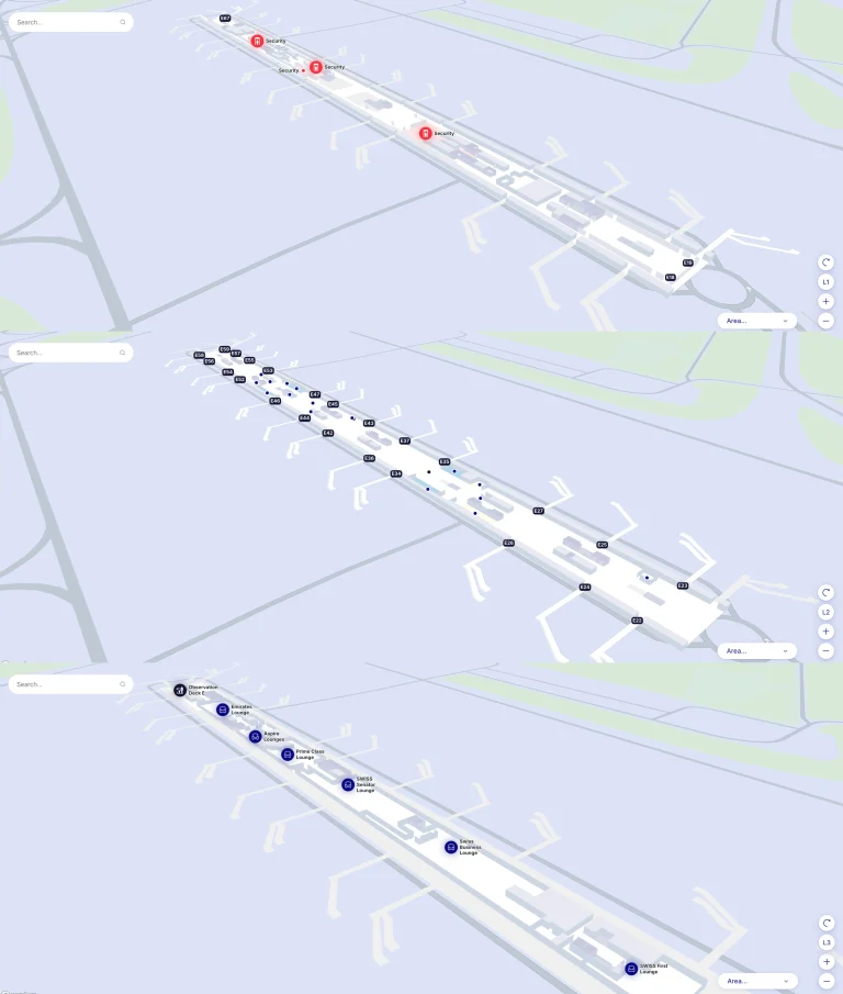 Zurich Airport Terminal E Map 2025