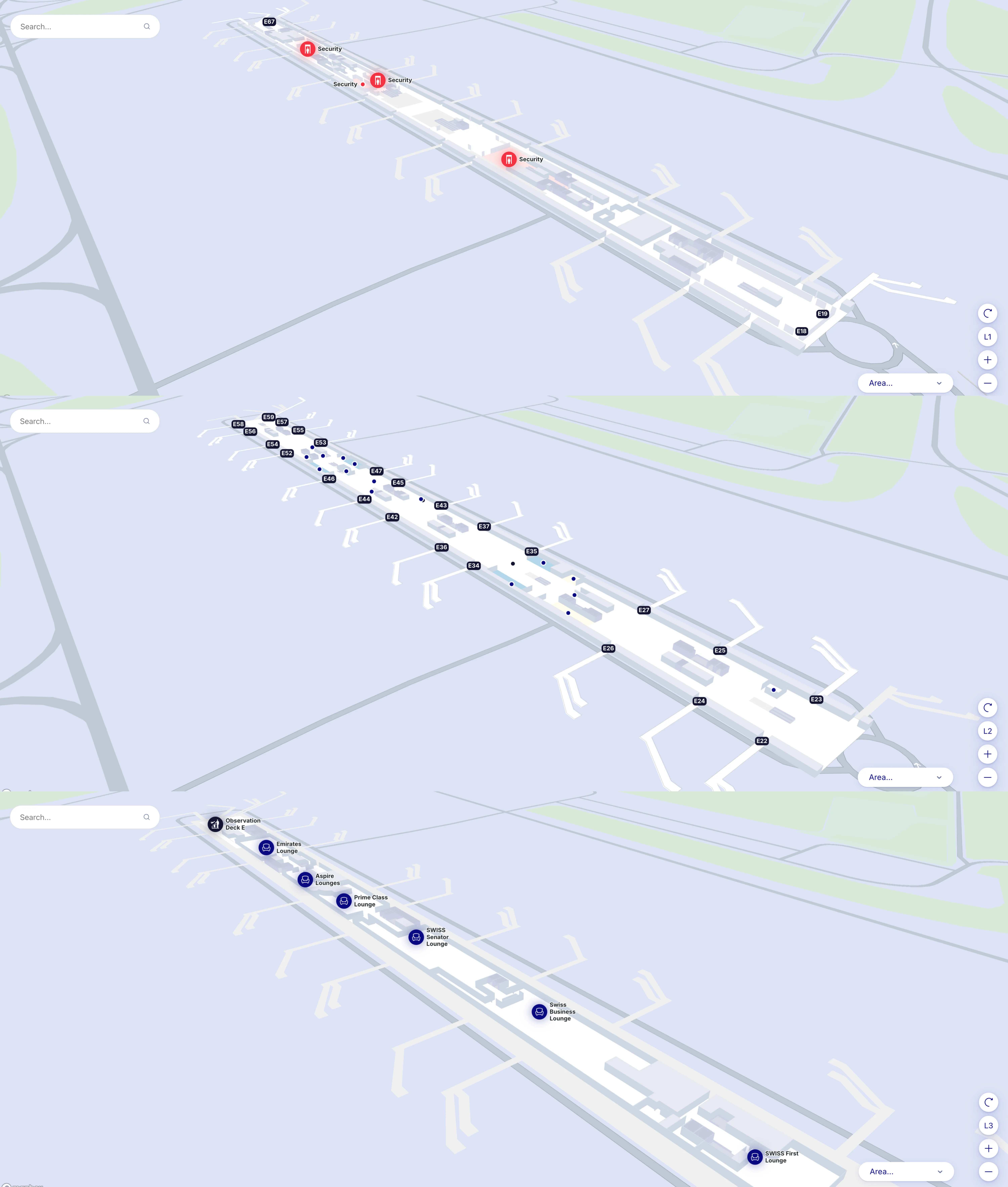 Zurich Airport Terminal E Map 2025
