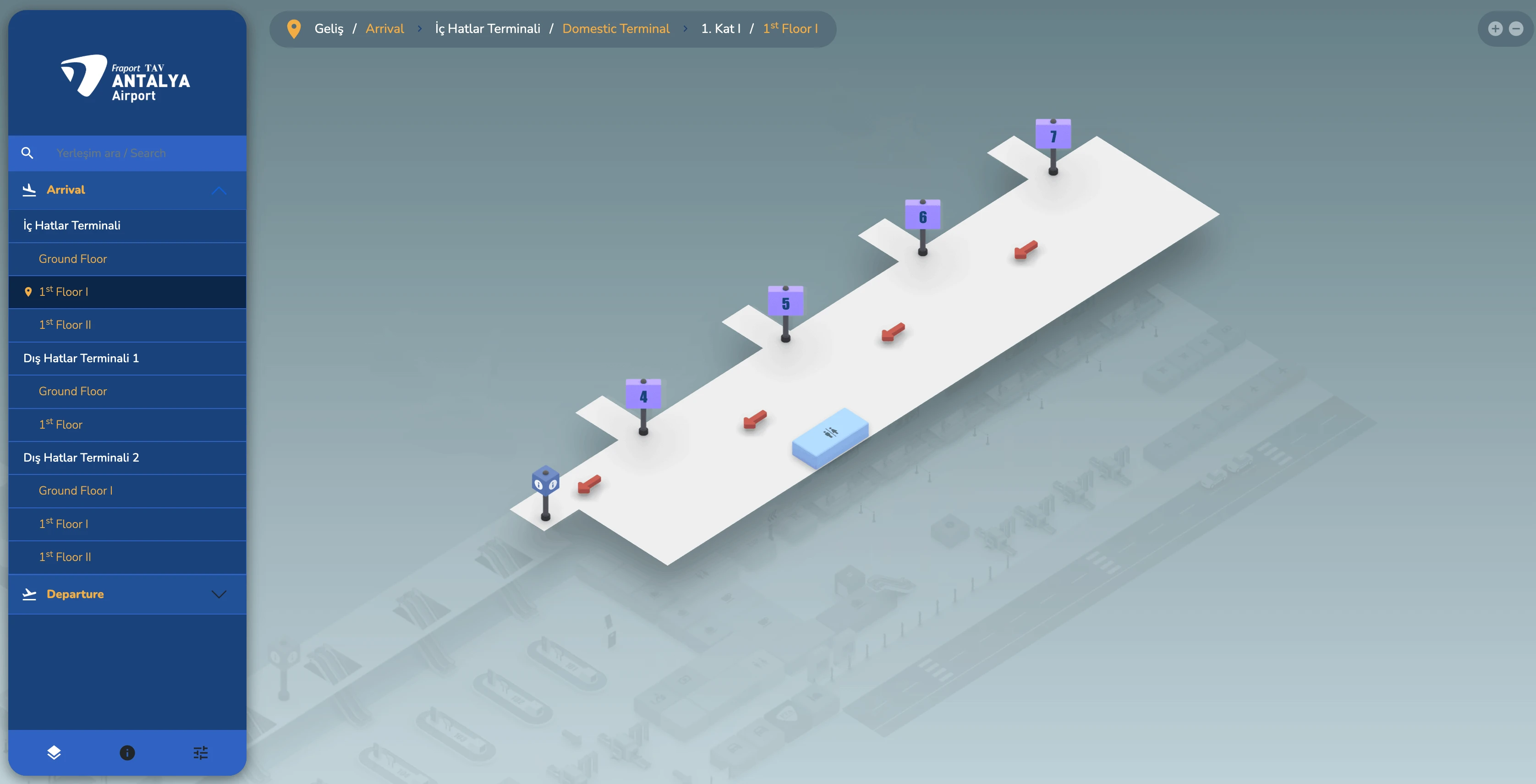 Antalya International Airport Domestic Terminal Arrival First Floor 1 Map 2026