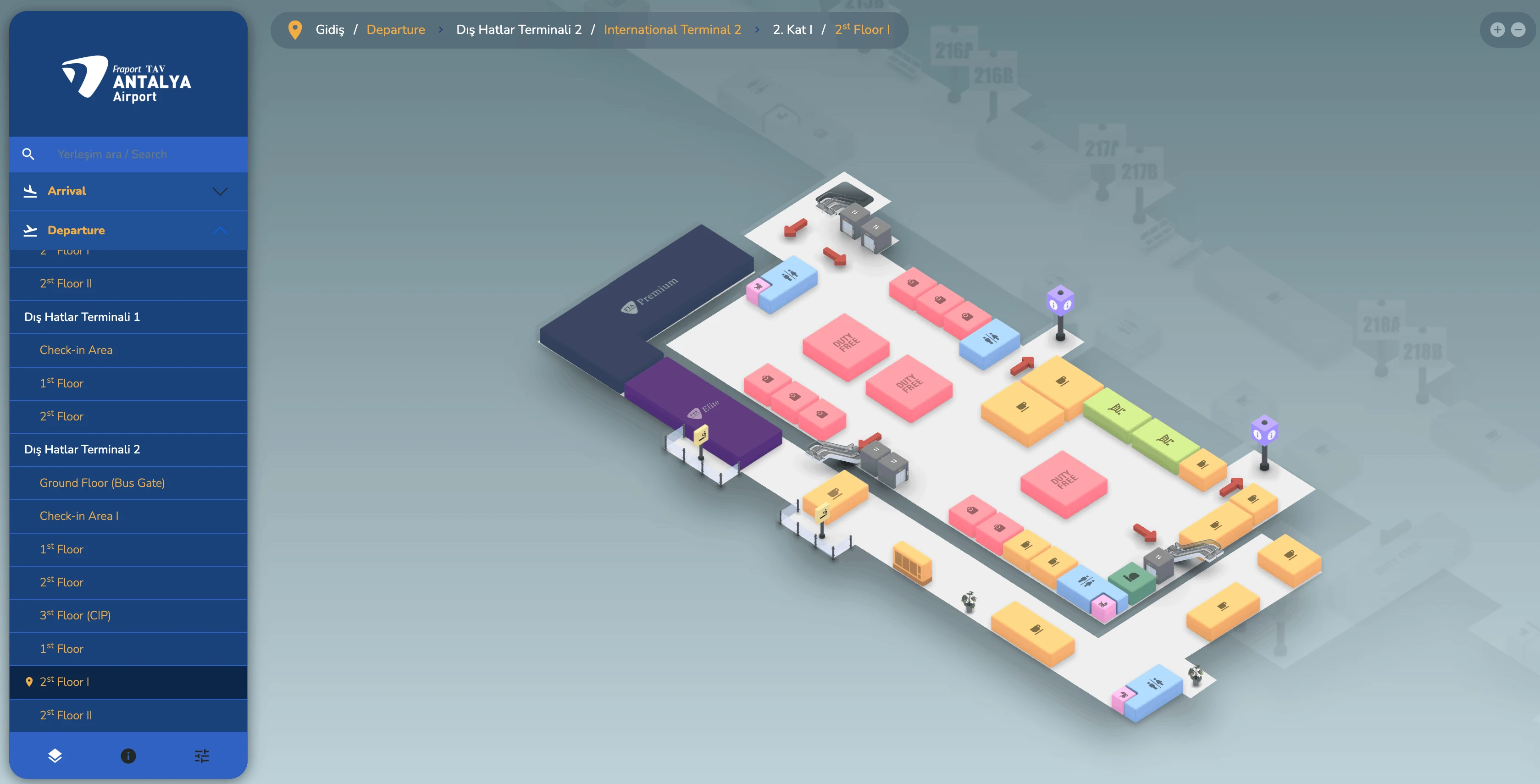 Antalya International Airport Terminal 2 Departure Second Floor 1 Map 2026