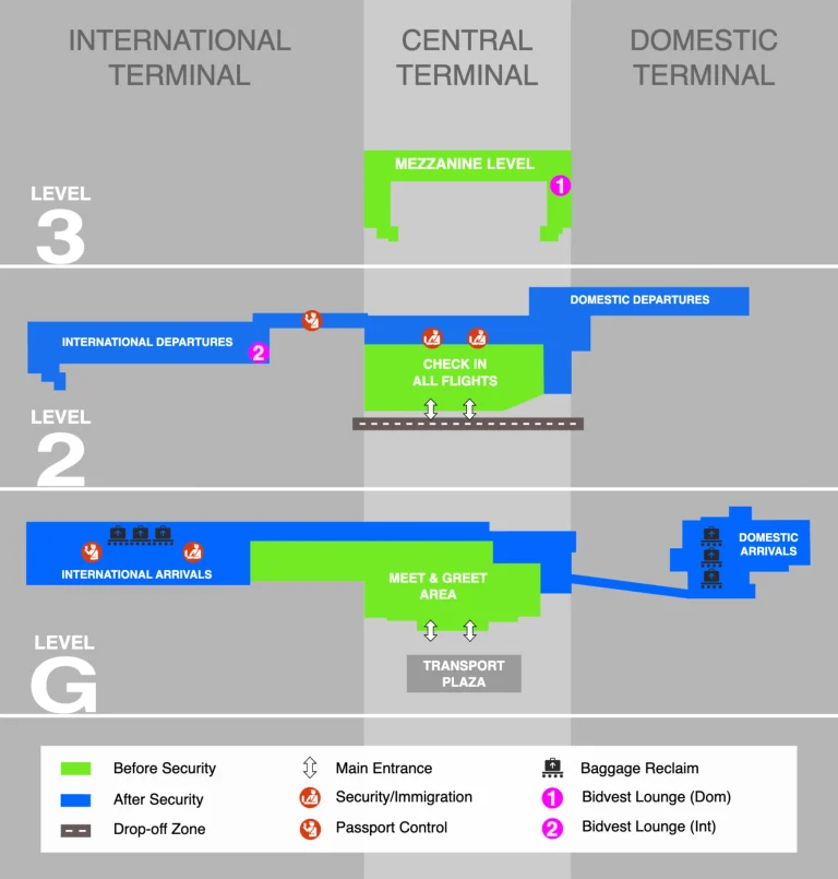 Cape Town International Airport Domestic Terminal Map 2026