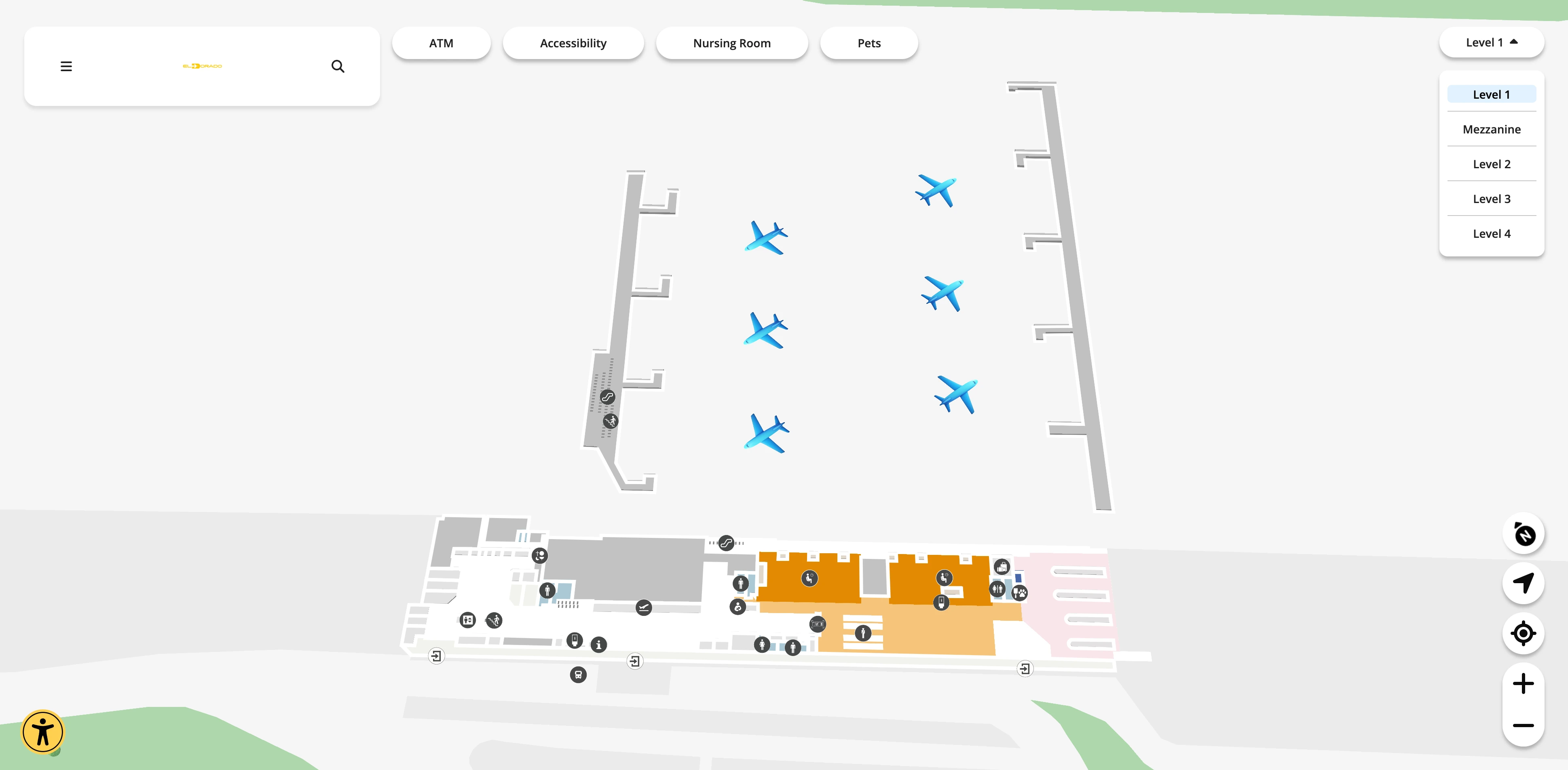 El Dorado International Airport Terminal 2 Level 1 Map 2026