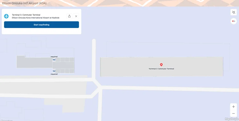 Ellison Onizuka Kona International Airport Terminal 3 Map 2026