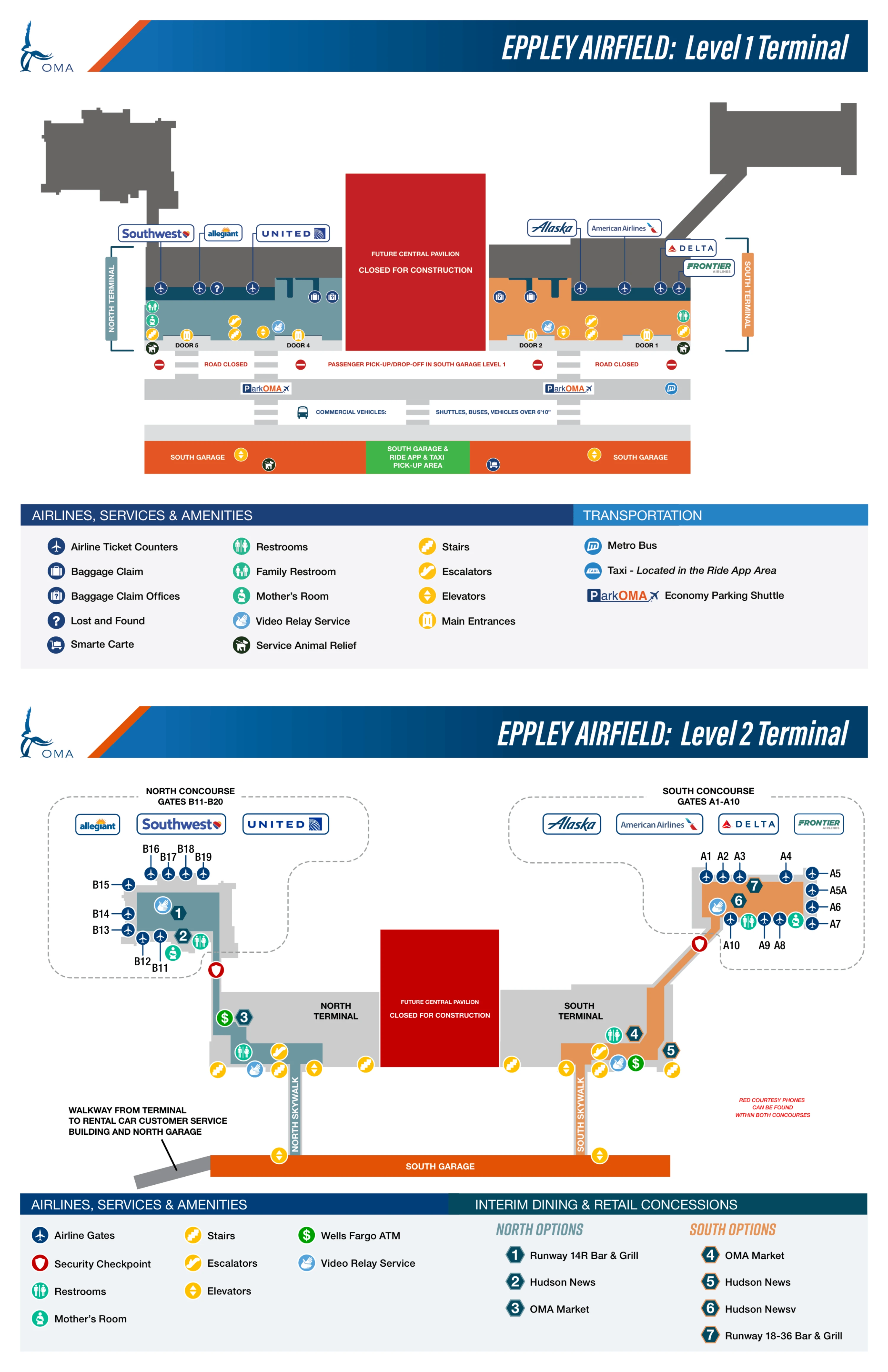 Eppley Airfield South Terminal Map 2025-2026