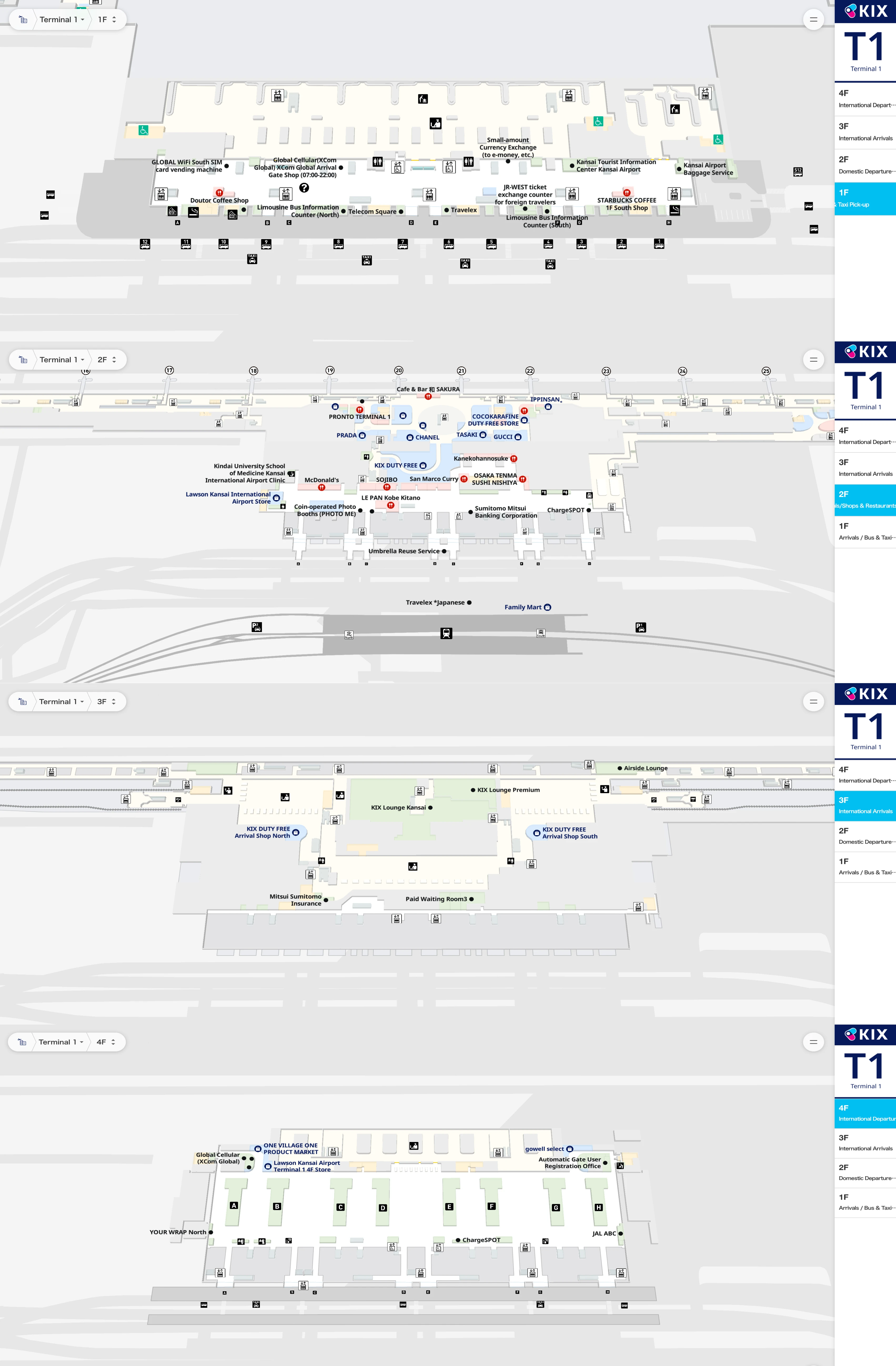 Kansai International Airport Terminal 1 Map 2026