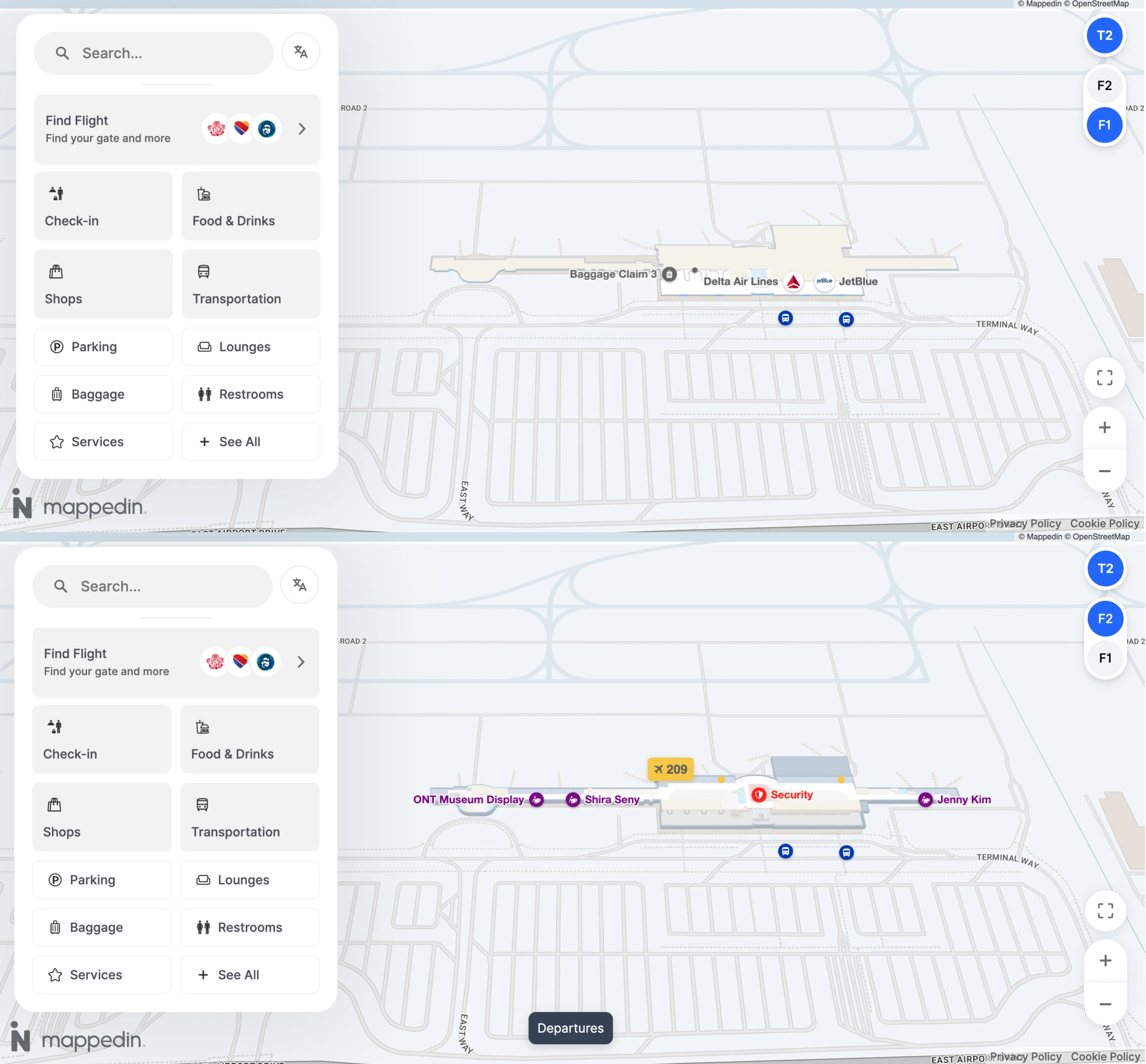 Ontario International Airport Terminal 2 Map 2026