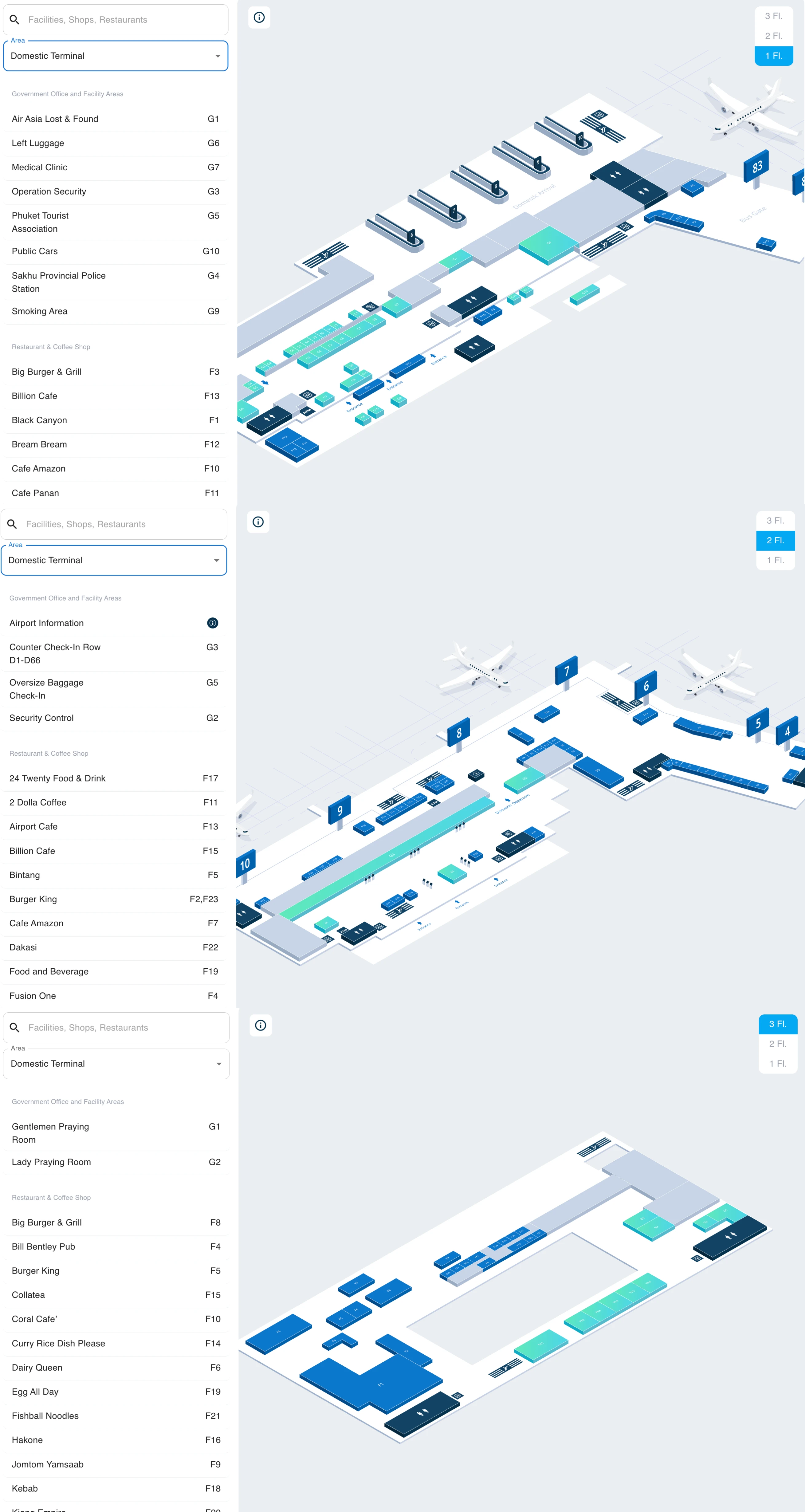 Phuket International Airport Domestic Terminal Map 2026