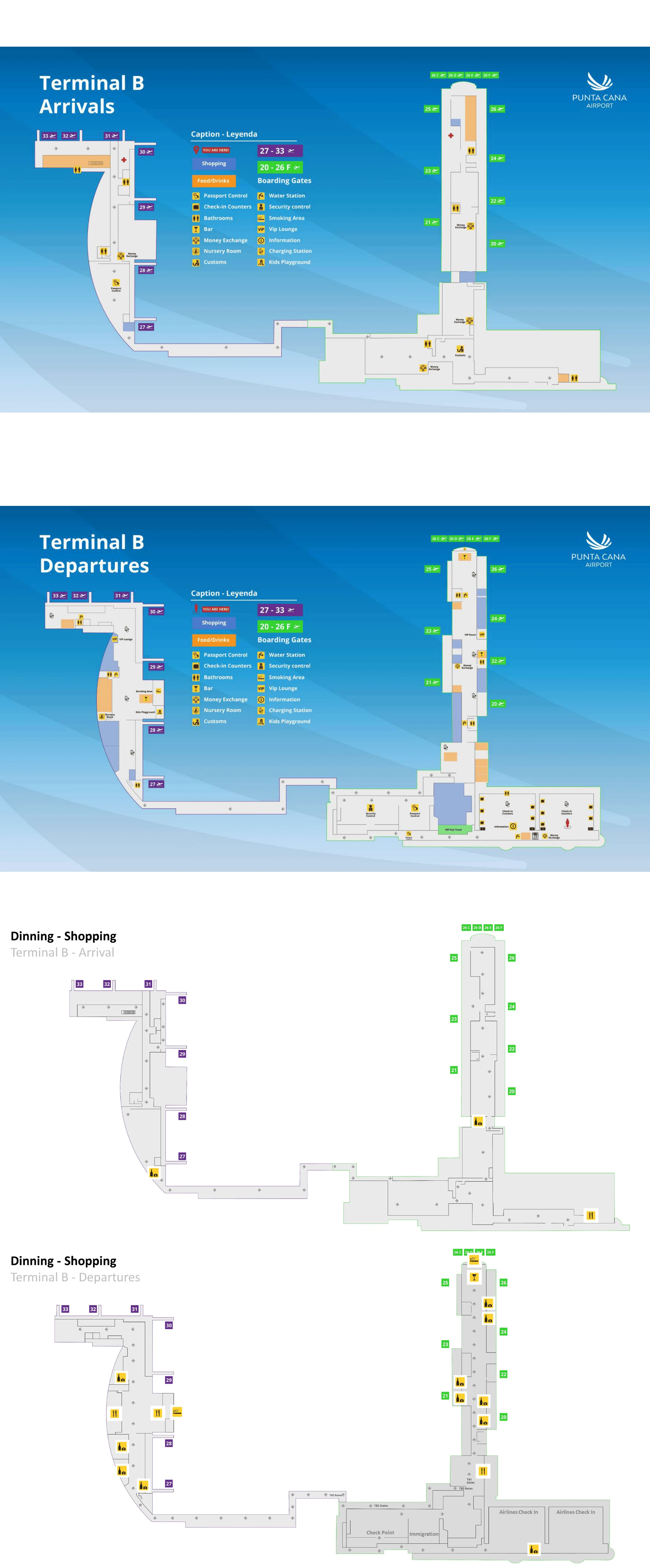 Punta Cana International Airport Terminal B Map 2026