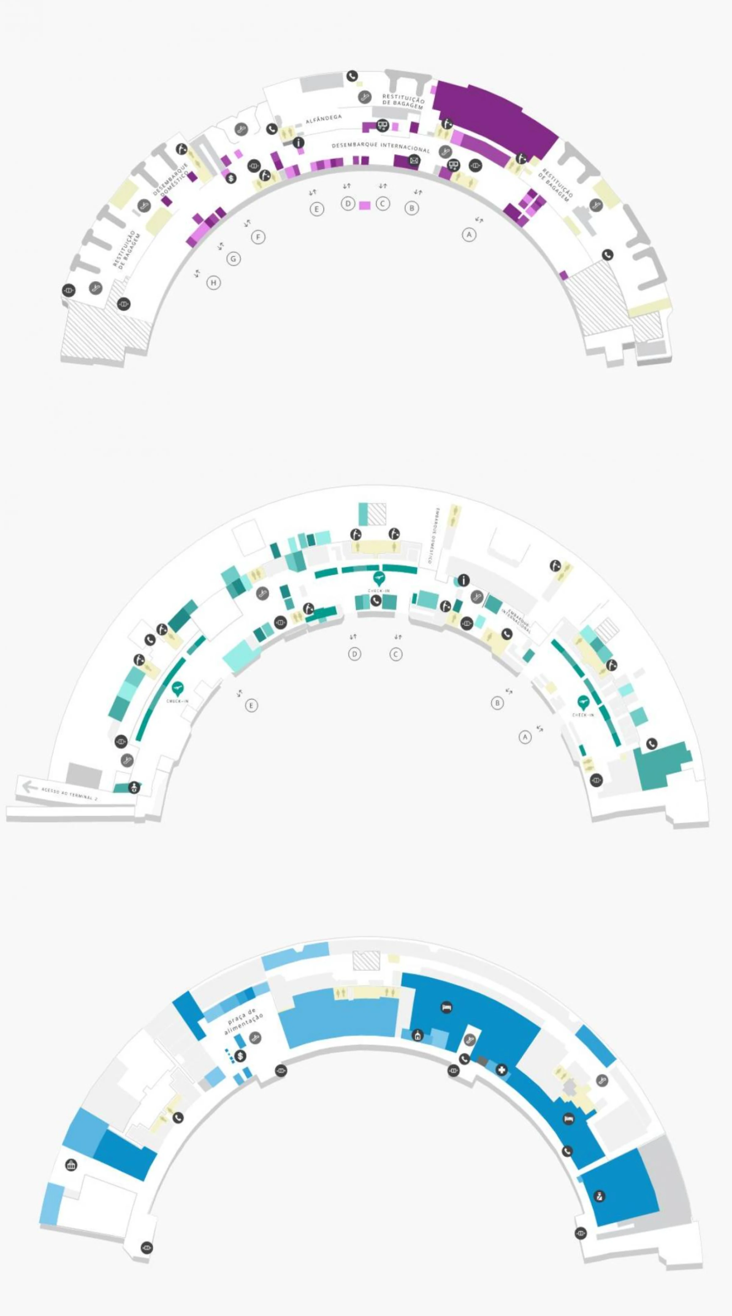 Rio GaleaĢo Tom Jobim International Airport Terminal 1 Map 2026