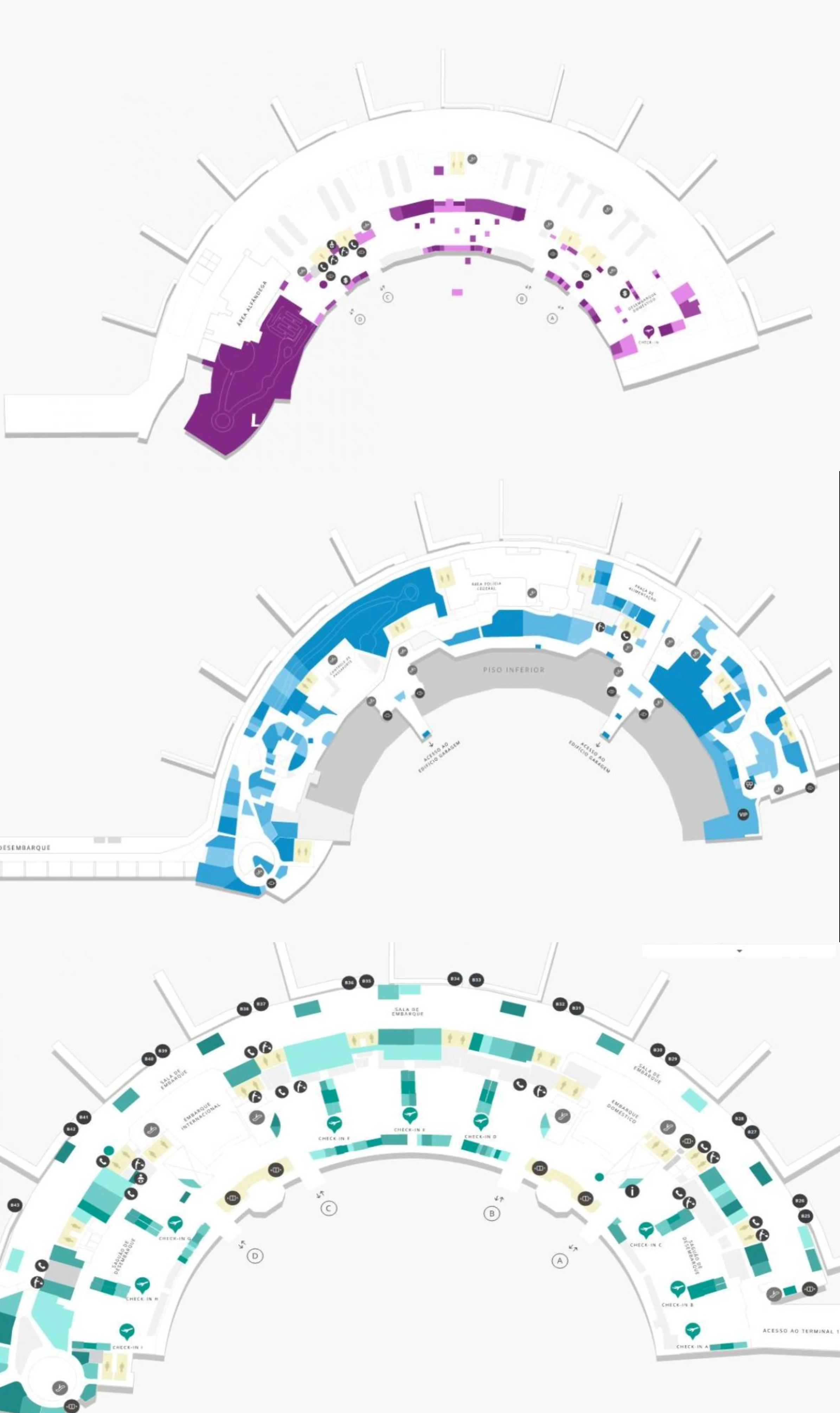 Rio GaleaĢo Tom Jobim International Airport Terminal 2 Map 2026