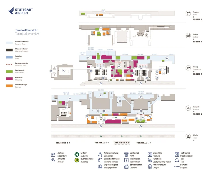 Stuttgart Airport Terminal 1 Map 2025-2026